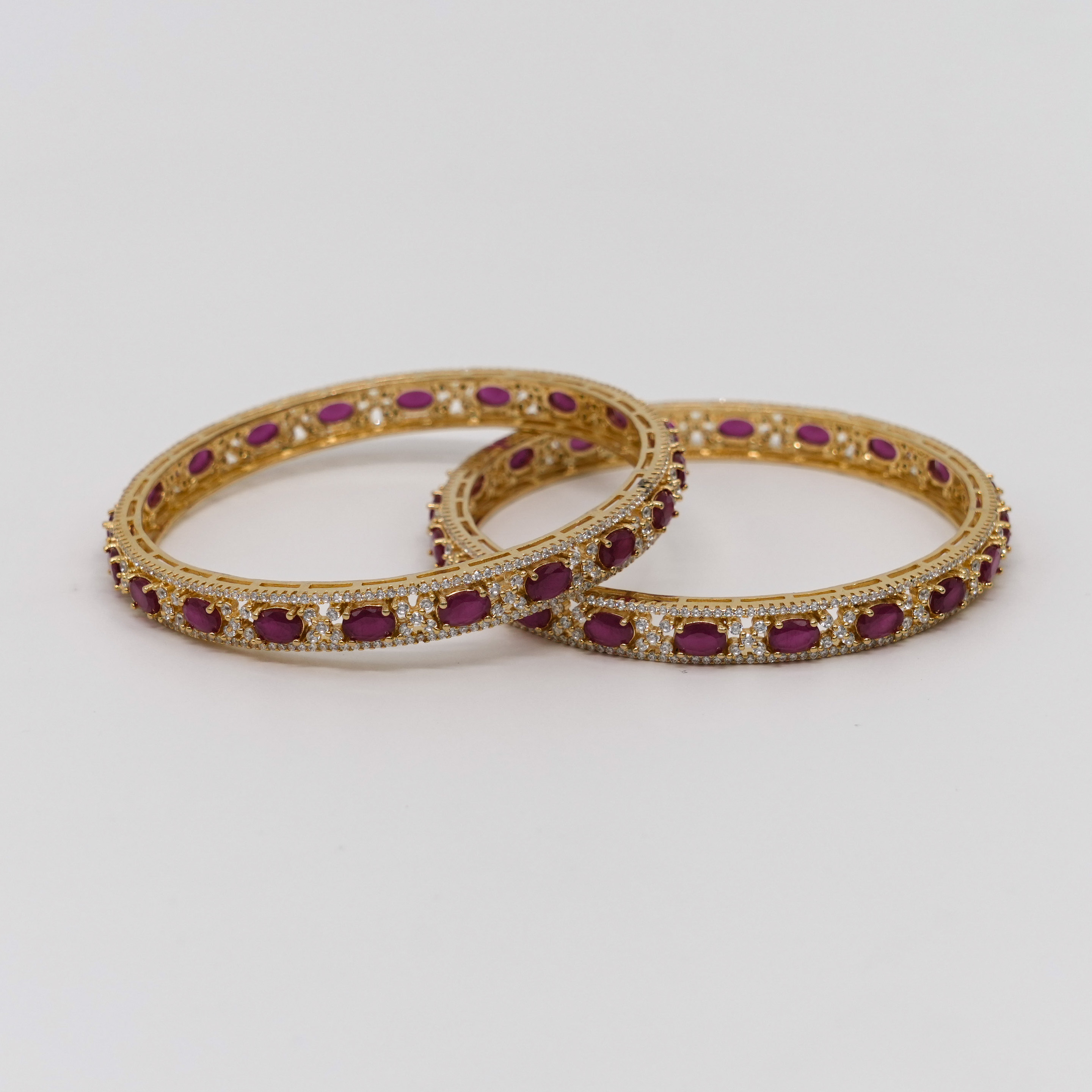 Raag Silver Jewellery - Ruby Gold Bangle