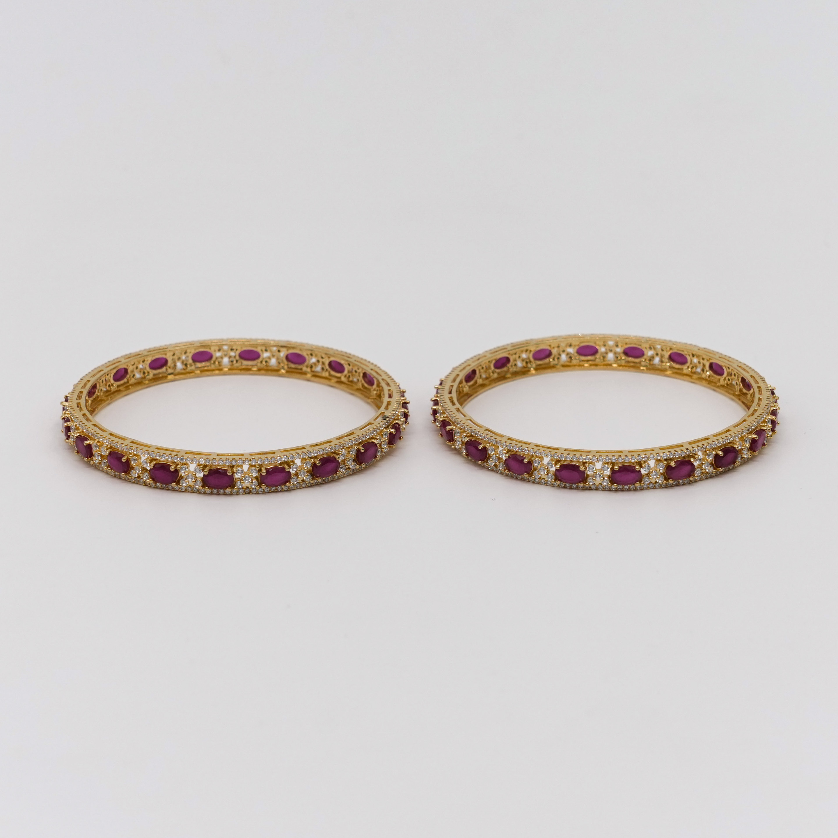 Raag Silver Jewellery - Ruby Gold Bangle