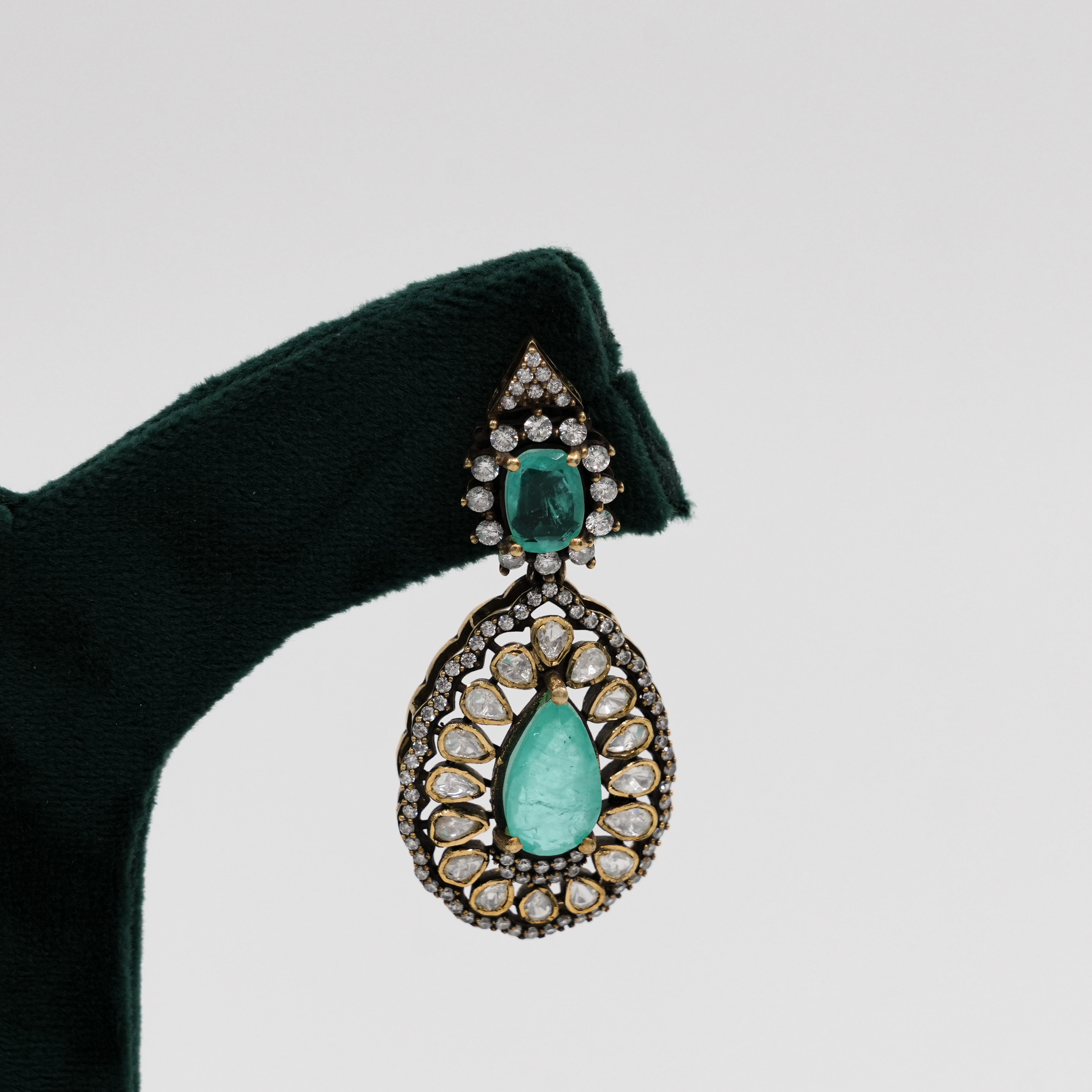 Order Emerald Drop Earrings online in Hyderabad