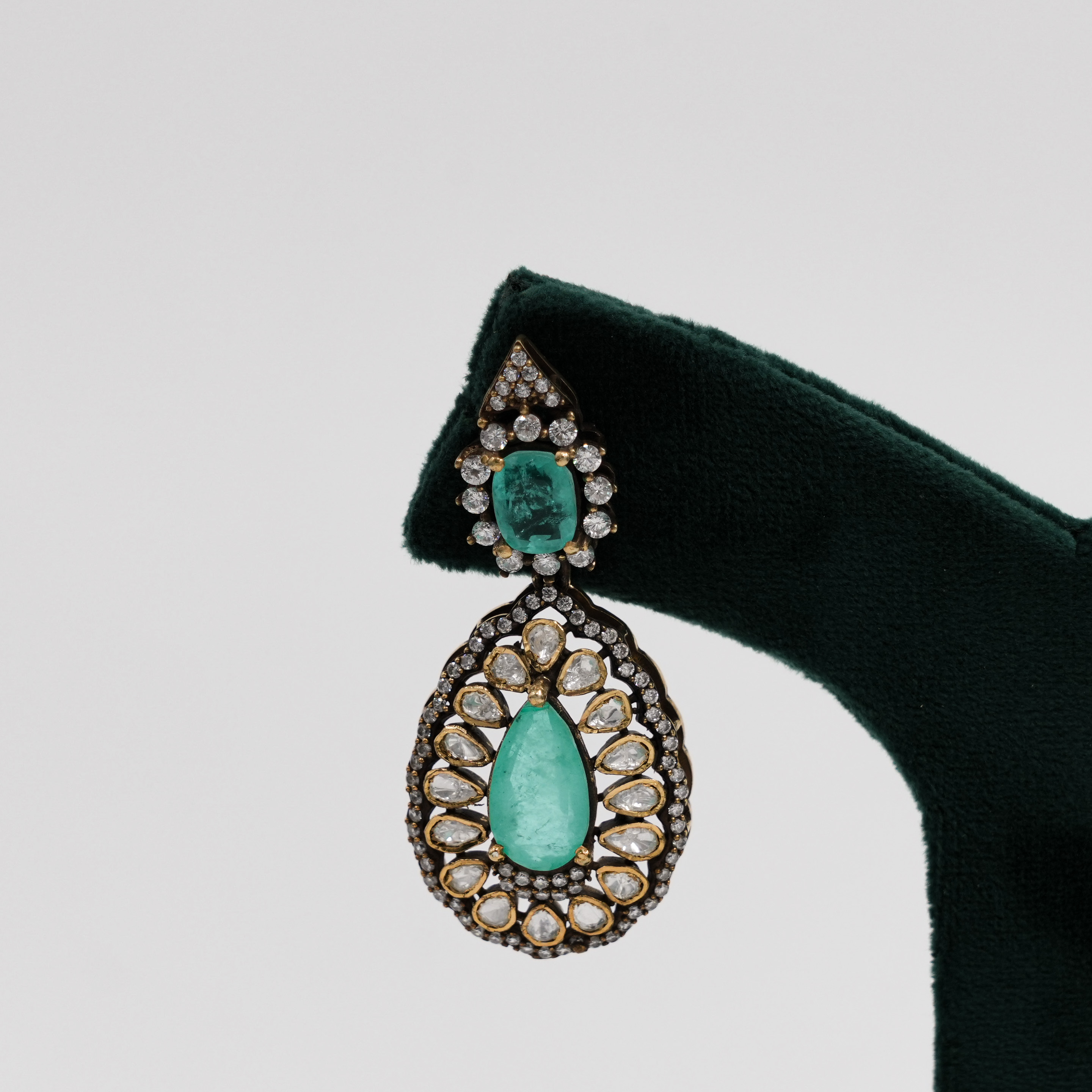 Order Emerald Drop Earrings online in Hyderabad