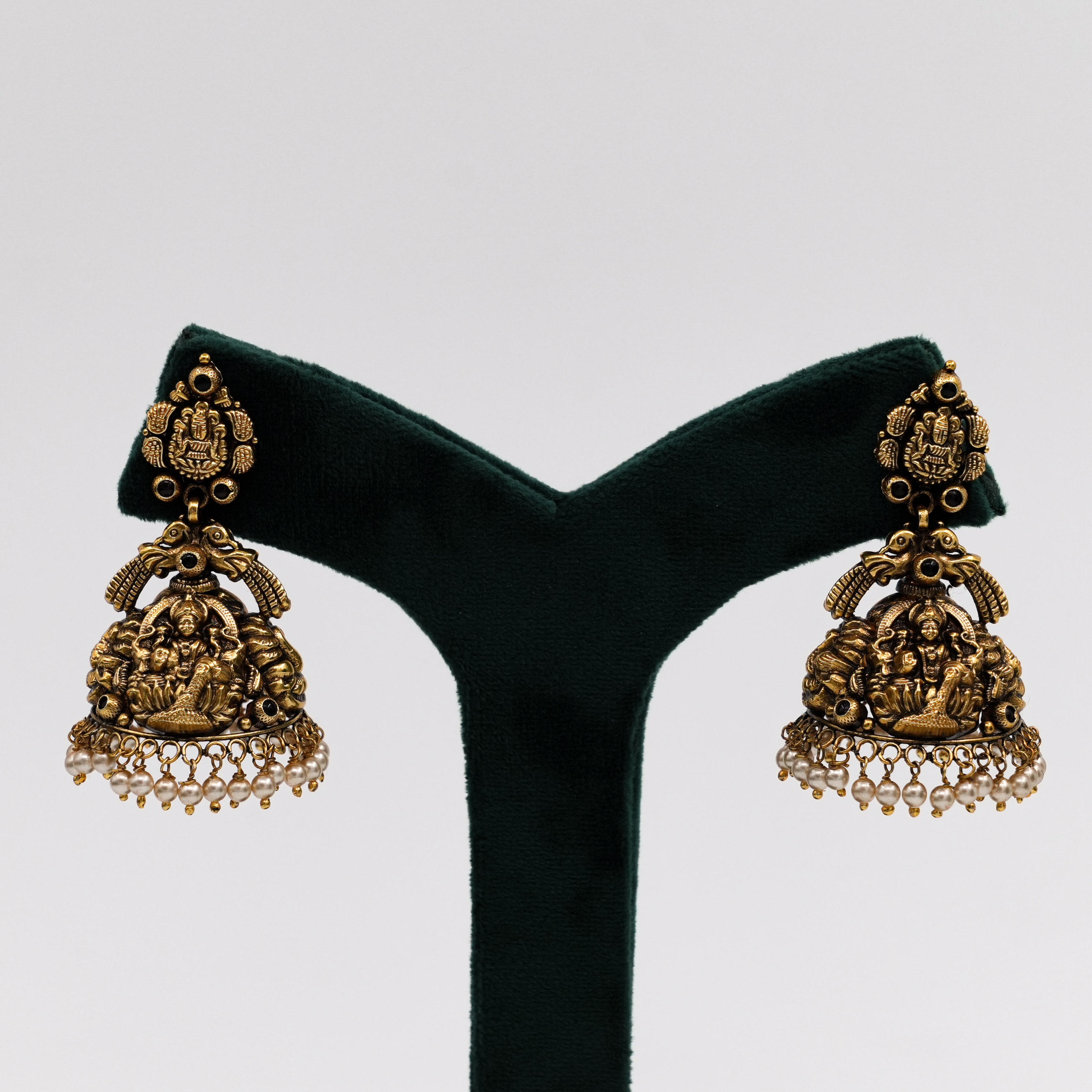 Raag Silver Jewellery - Gold Jhumka Earrings