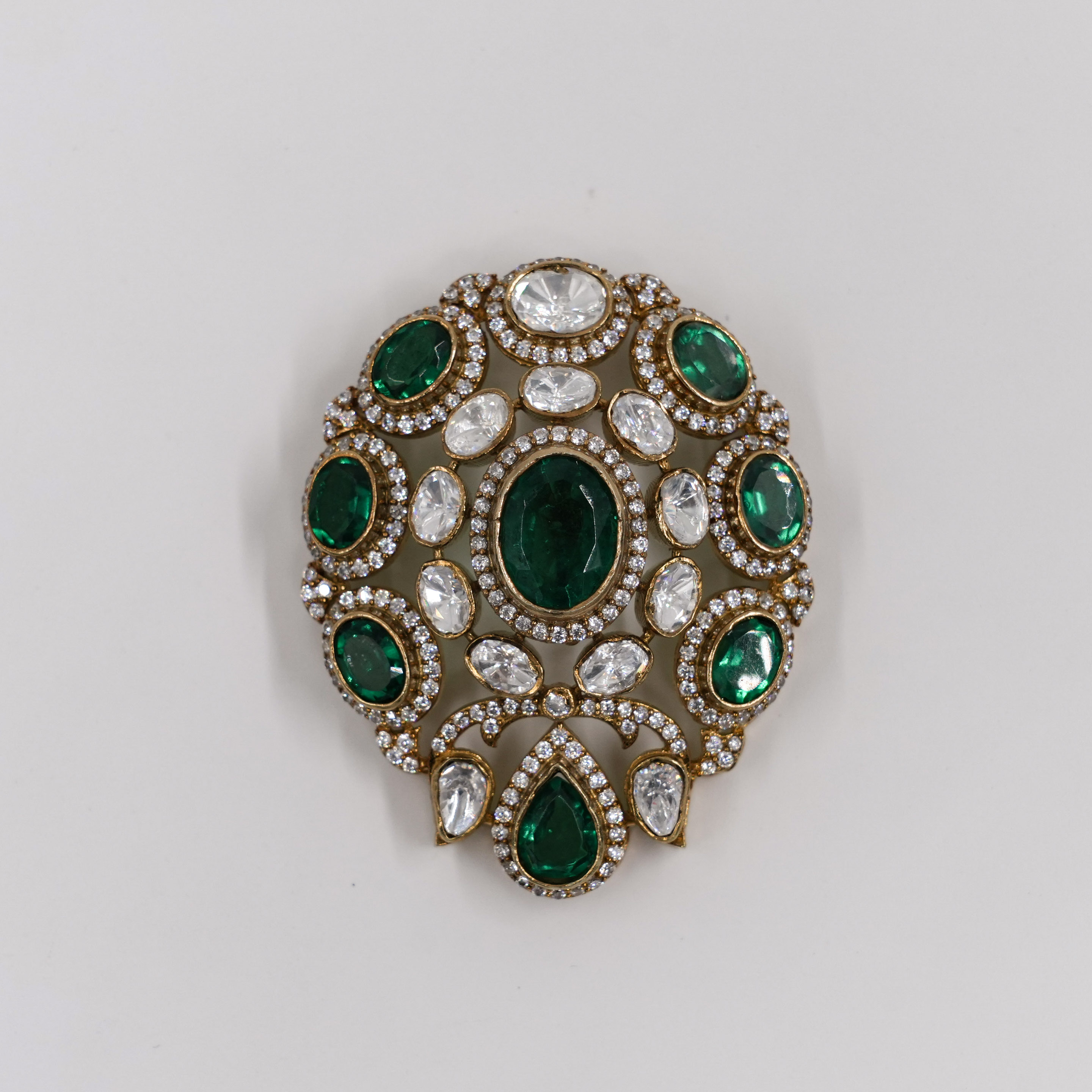 Order Emerald Stone Brooch online in Hyderabad