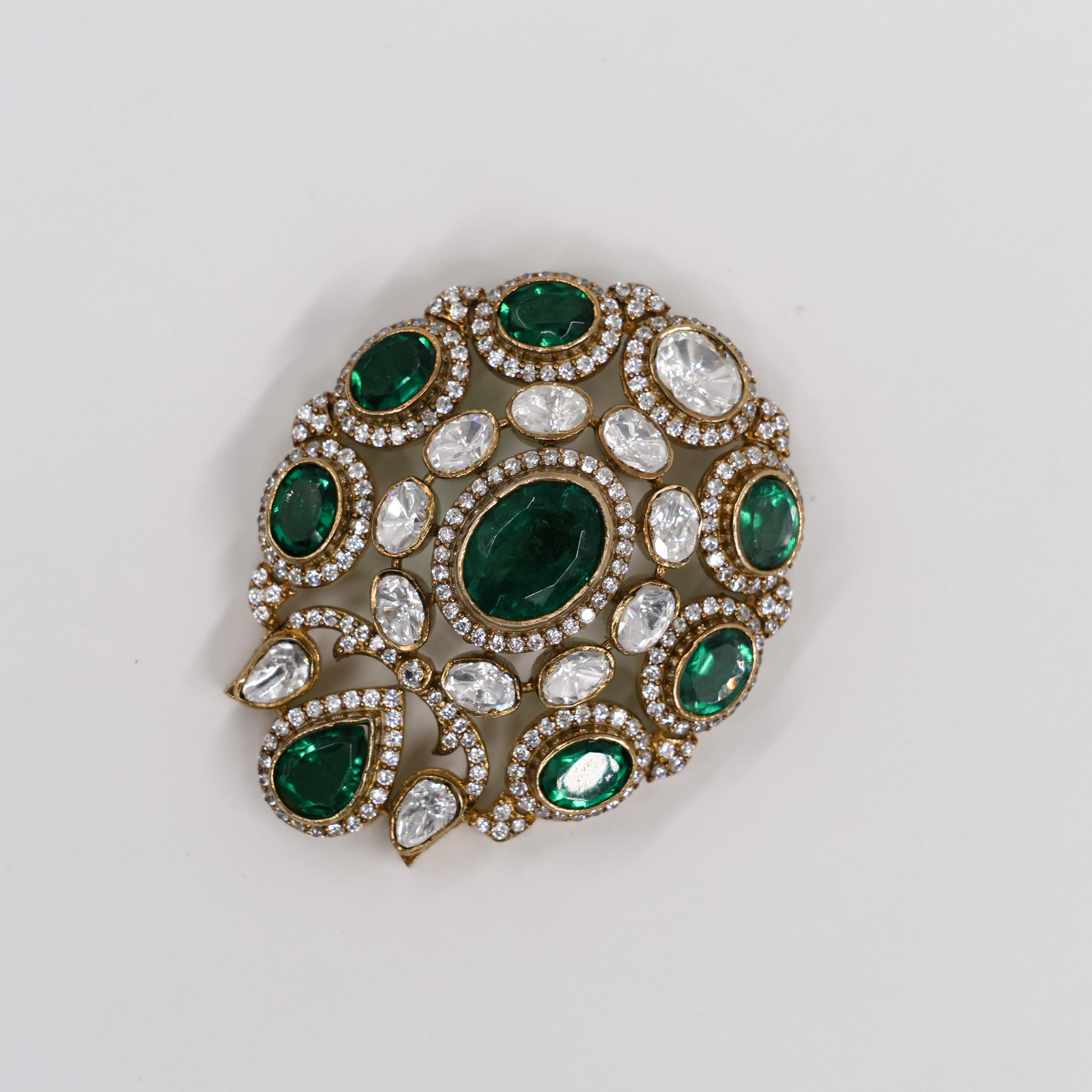 Order Emerald Stone Brooch online in Hyderabad