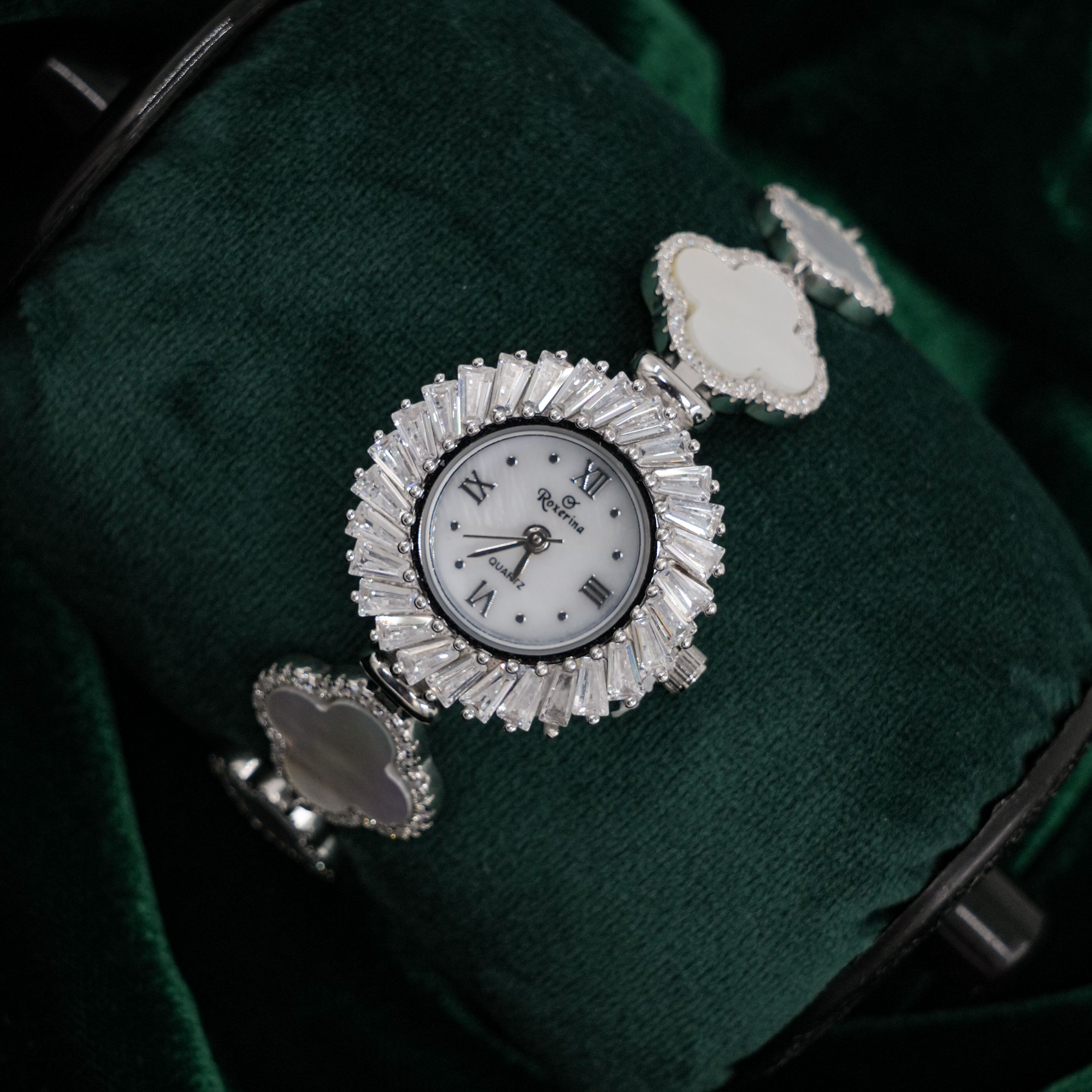 Order Silver Clover Watch online in Hyderabad