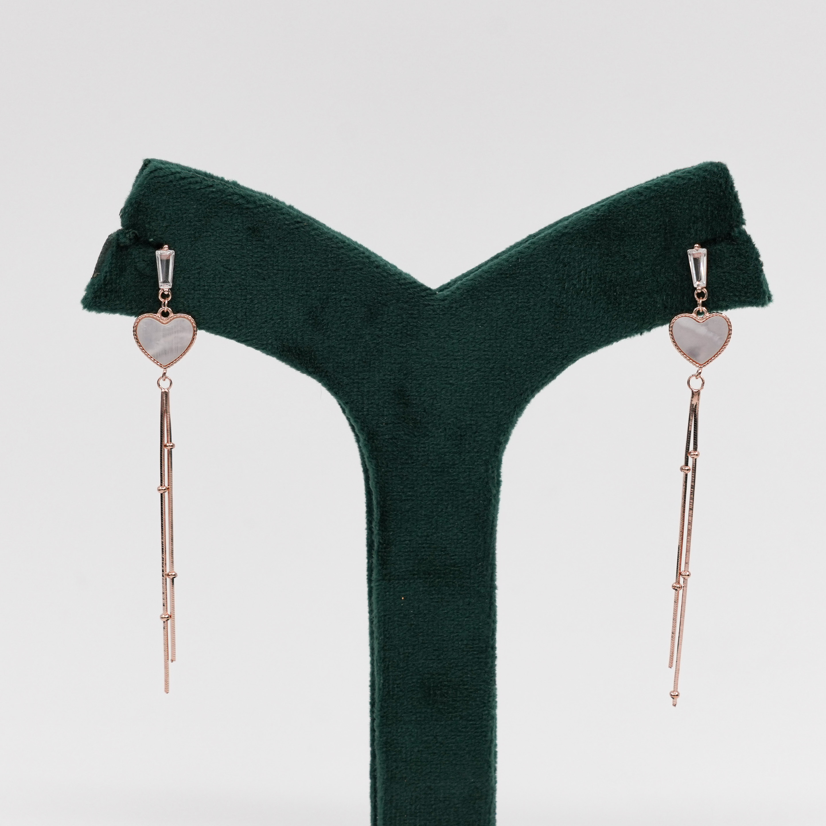 Raag Silver Jewellery - Heart Drop Earrings