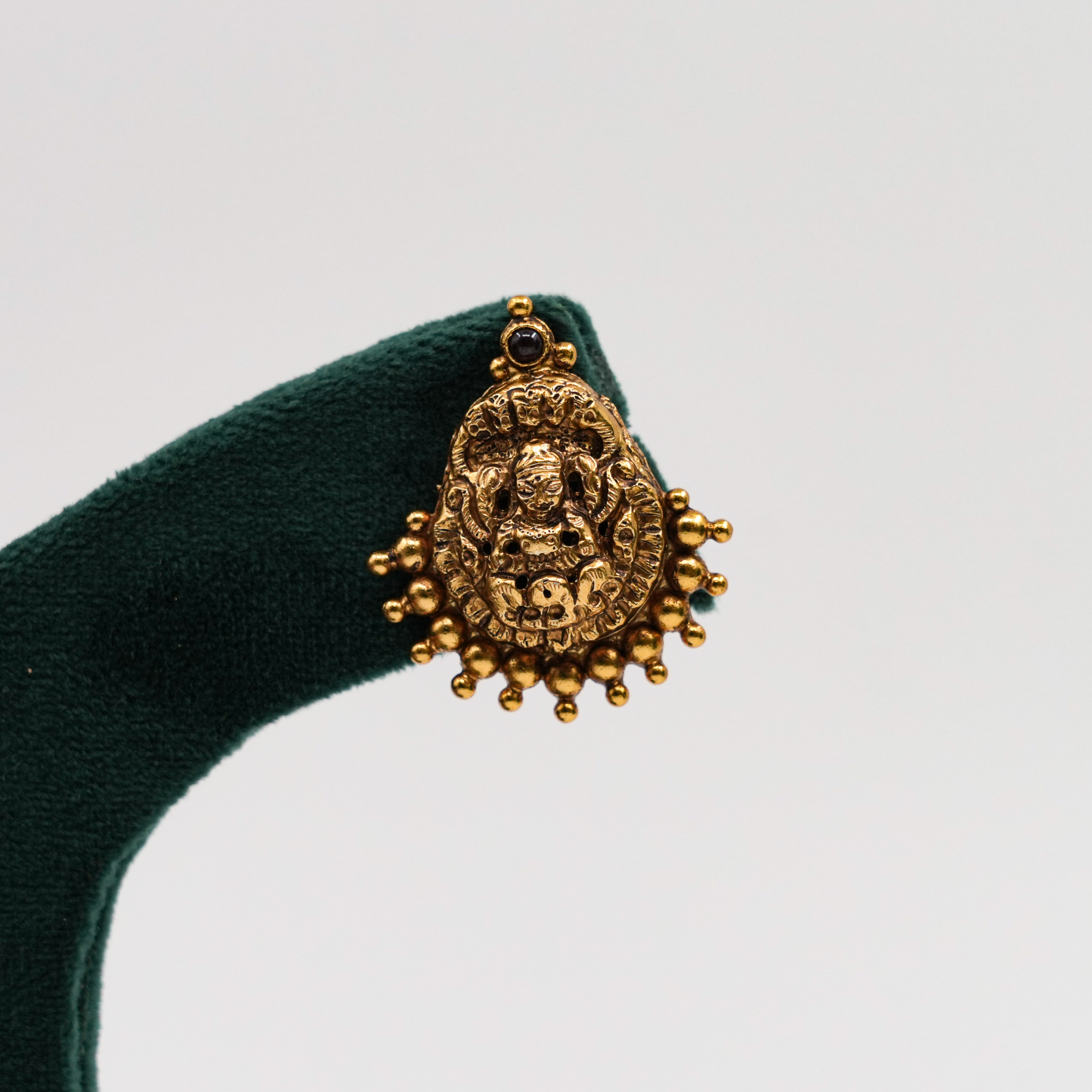 Raag Silver Jewellery - Gold Temple Earrings