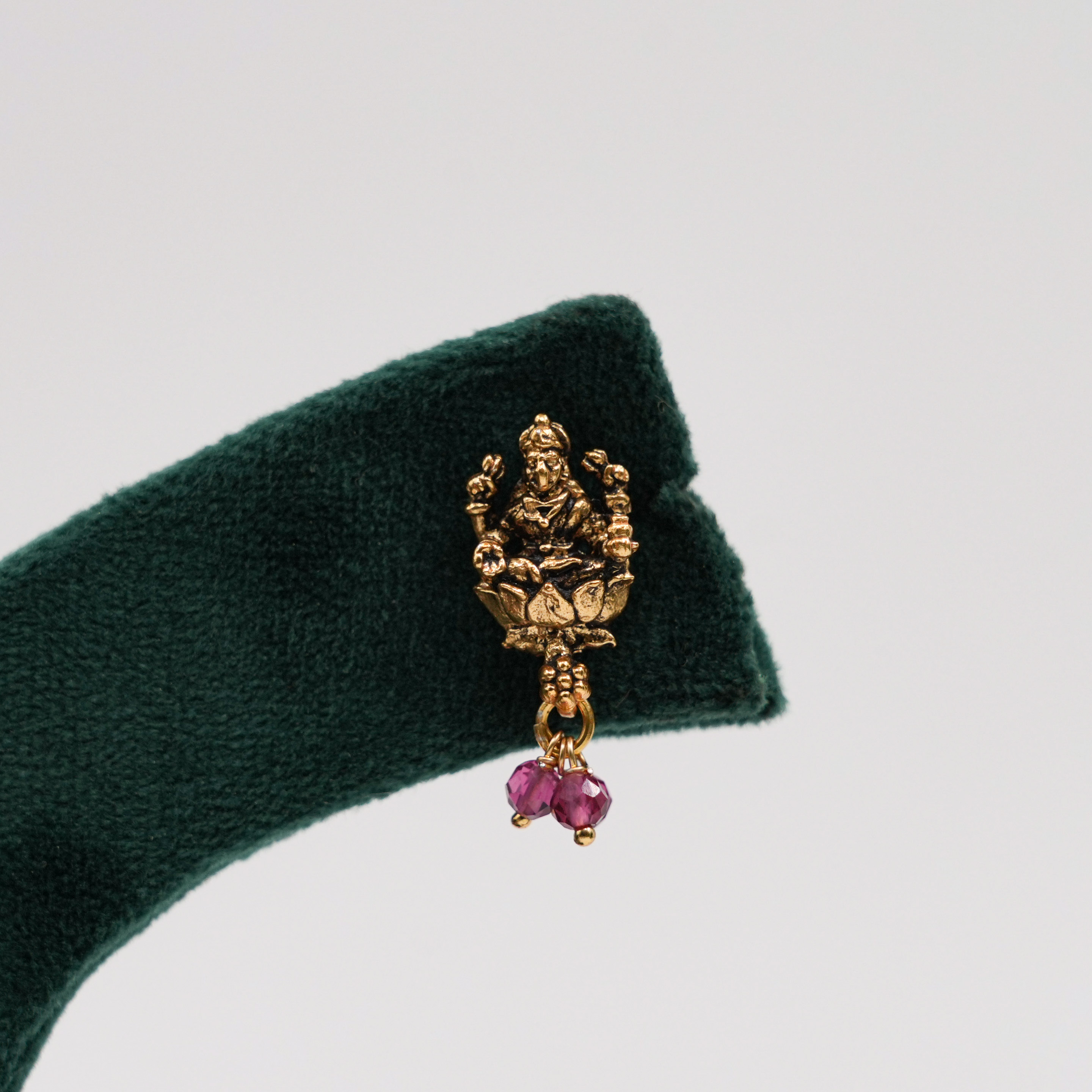 Raag Silver Jewellery - Gold Ruby Earrings