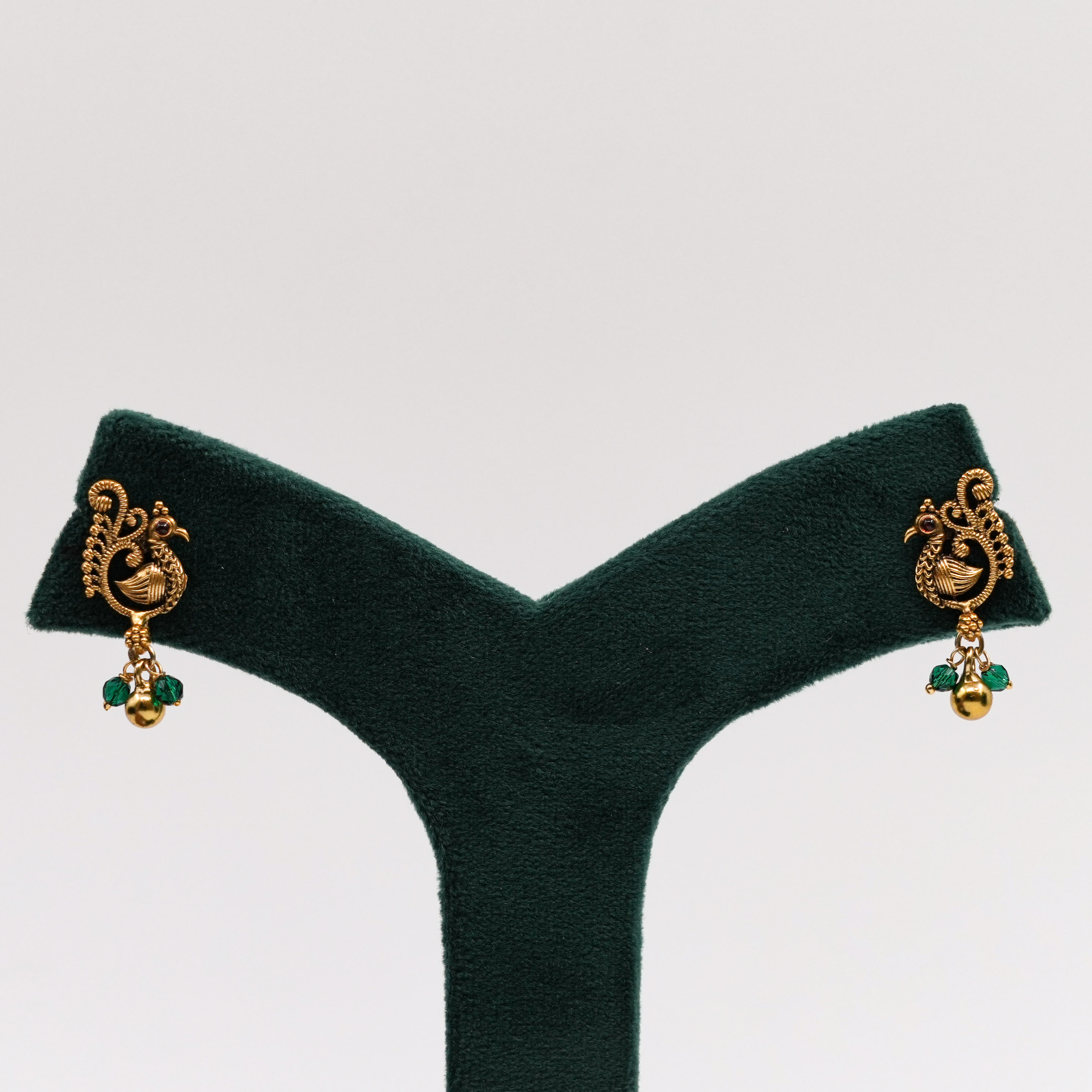 Order Gold Peacock Earrings online in Hyderabad