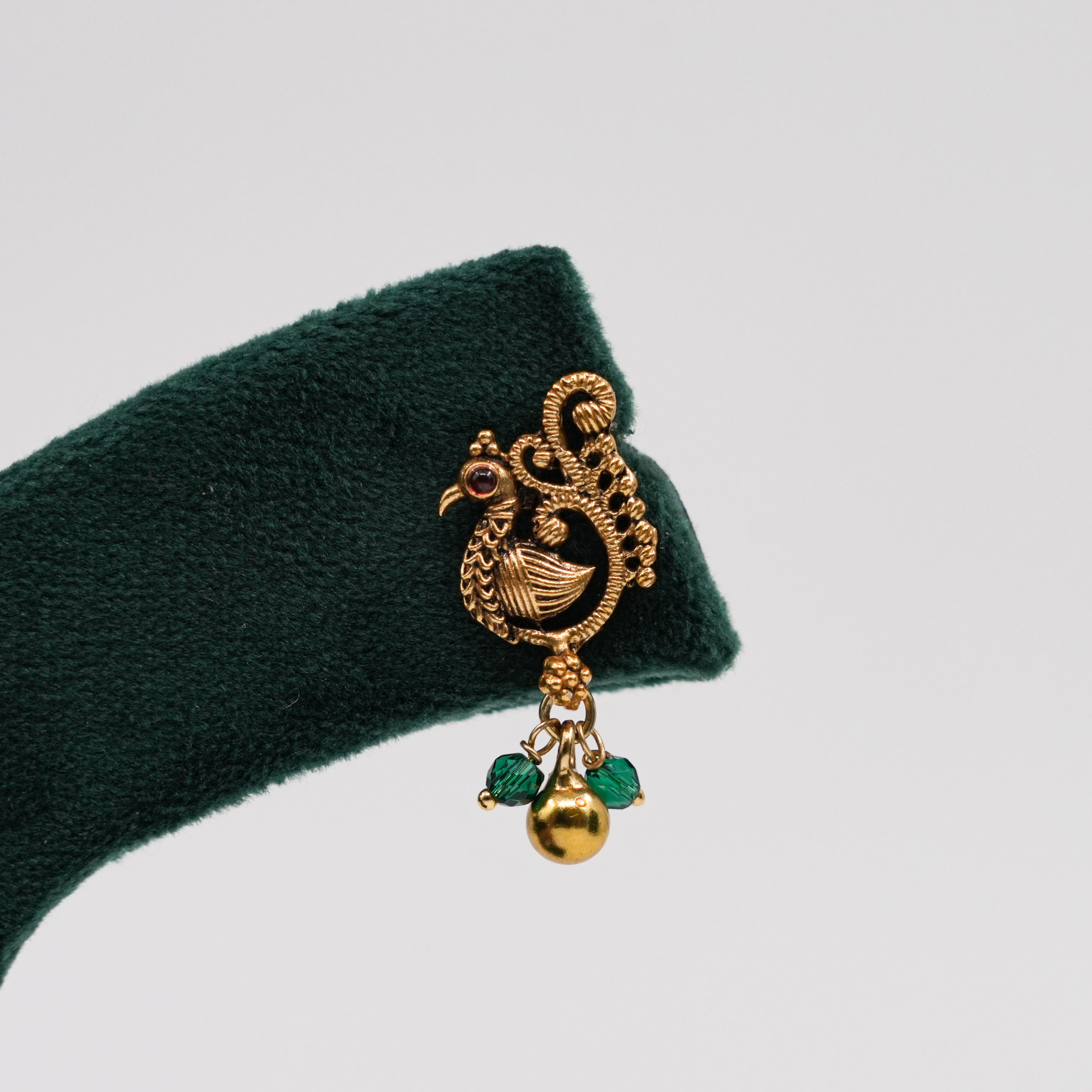 Order Gold Peacock Earrings online in Hyderabad