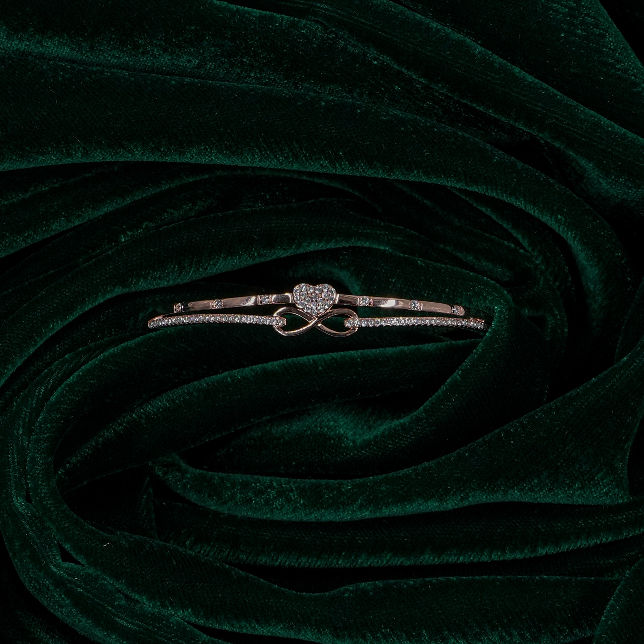 Raag Silver Jewellery - Silver Heart Kada