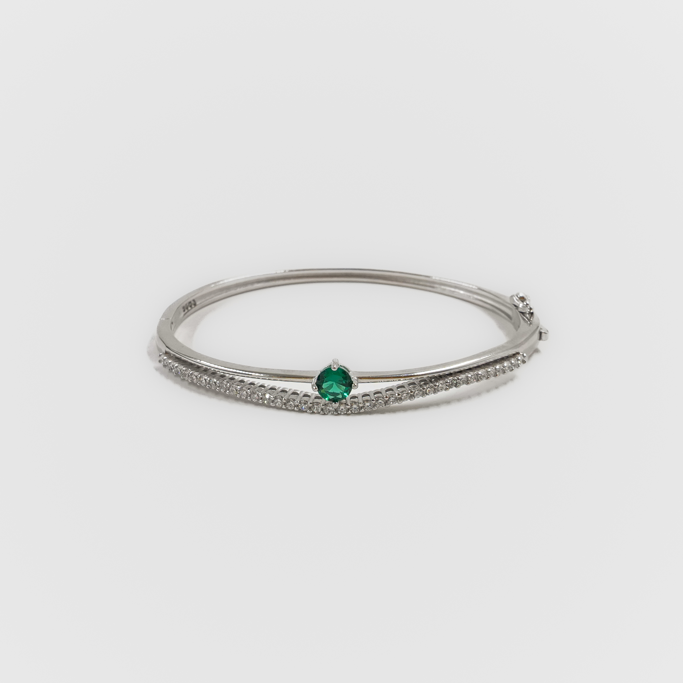 Raag Silver Jewellery - Silver Emerald Kada