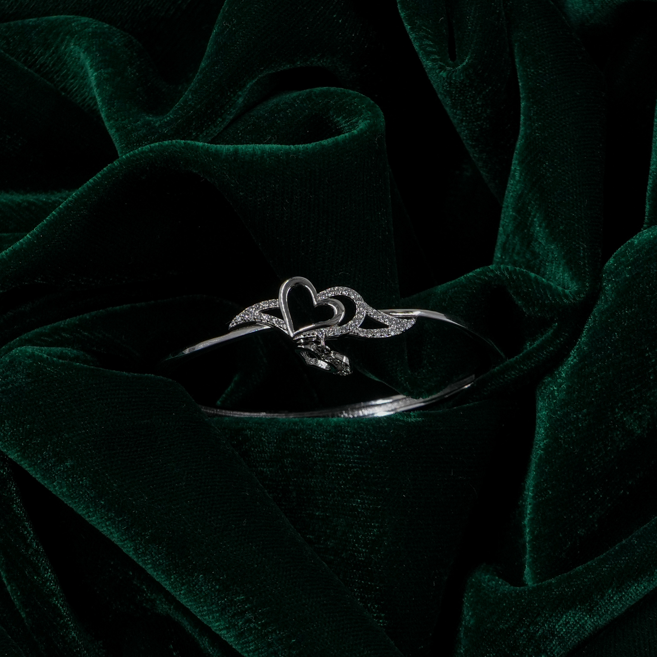 Raag Silver Jewellery - Silver Heart Kada