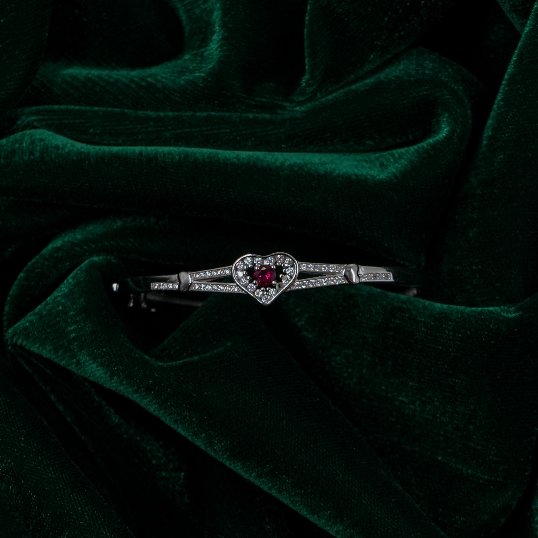 Raag Silver Jewellery - Silver Heart Kada