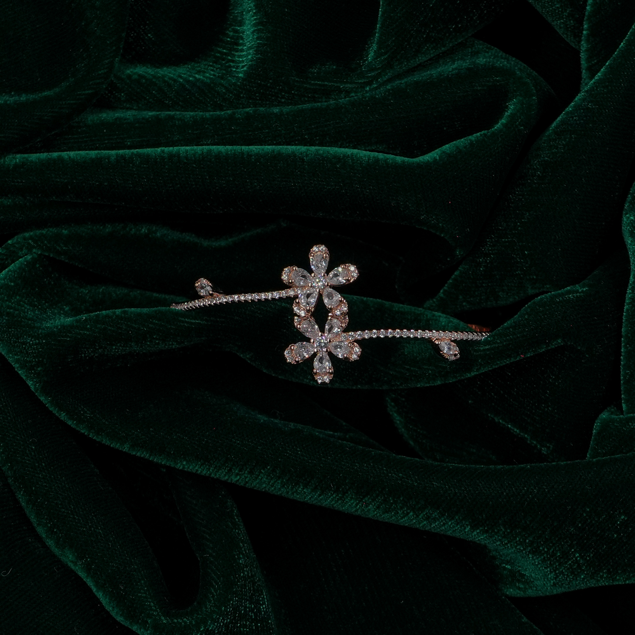 Raag Silver Jewellery - Flower Design Kada