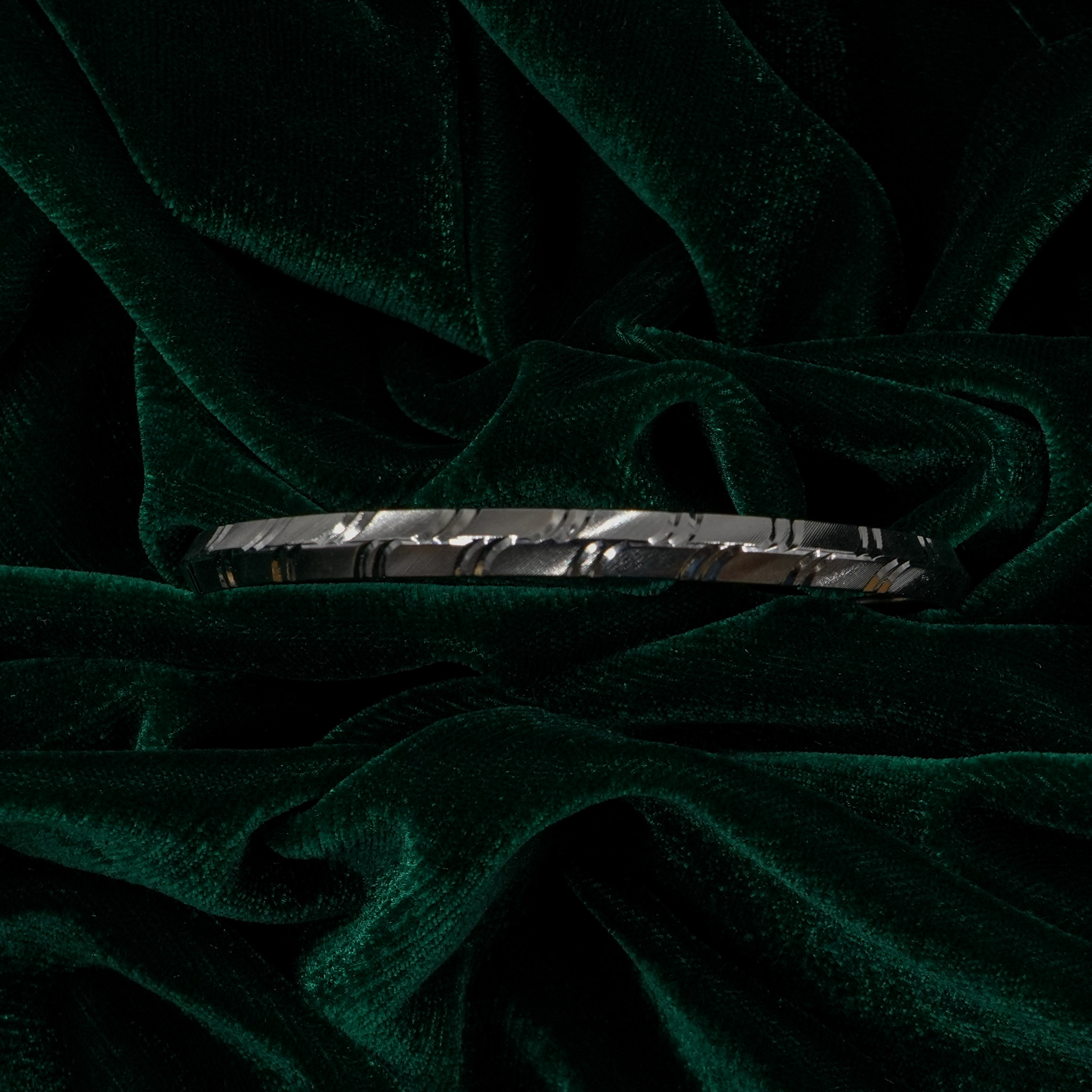 Raag Silver Jewellery - Silver Carved Kada