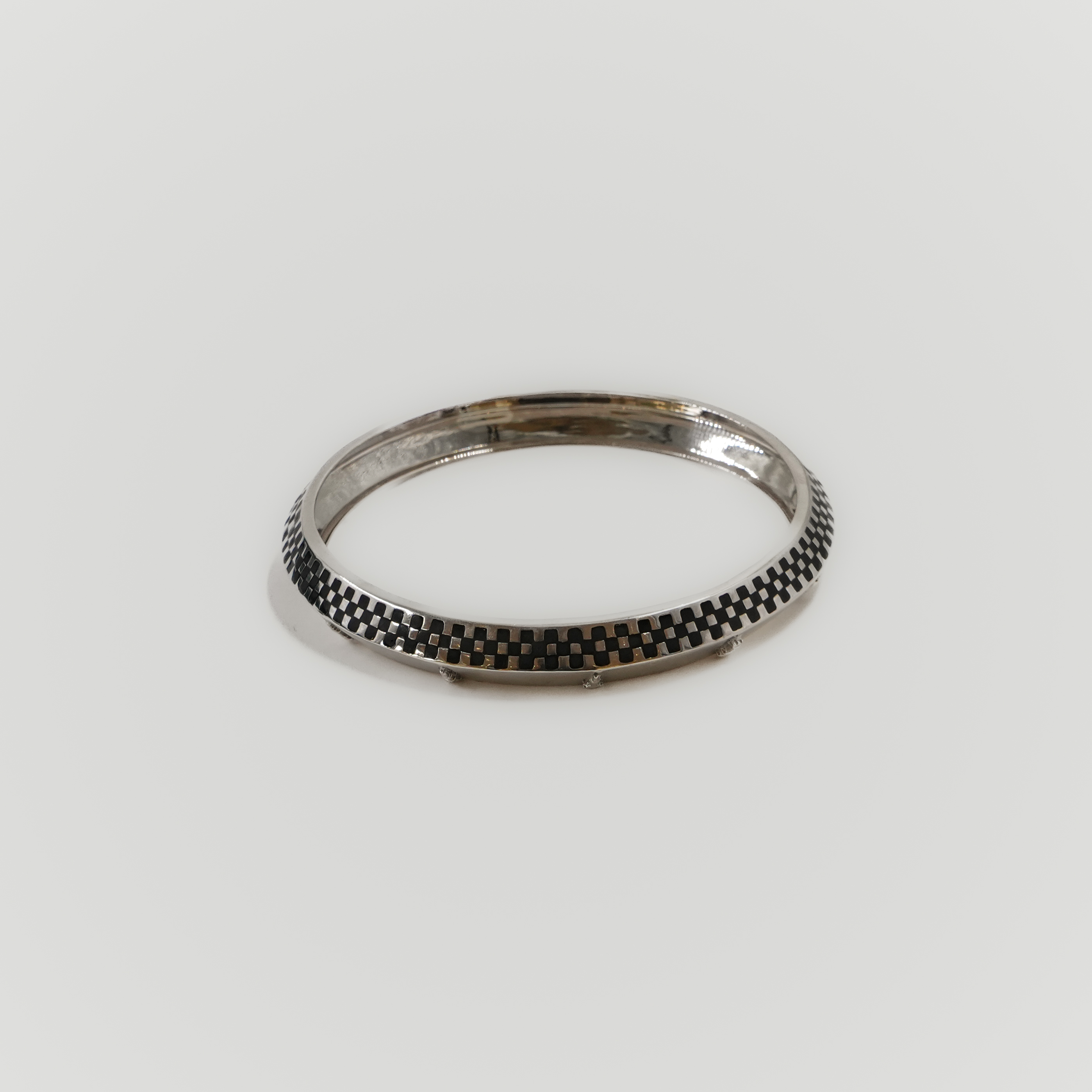 Raag Silver Jewellery - Silver Checkered Kada