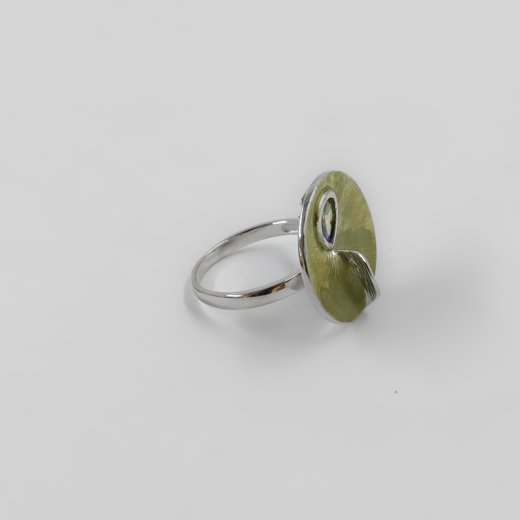 Raag Silver Jewellery - Silver Green Ring