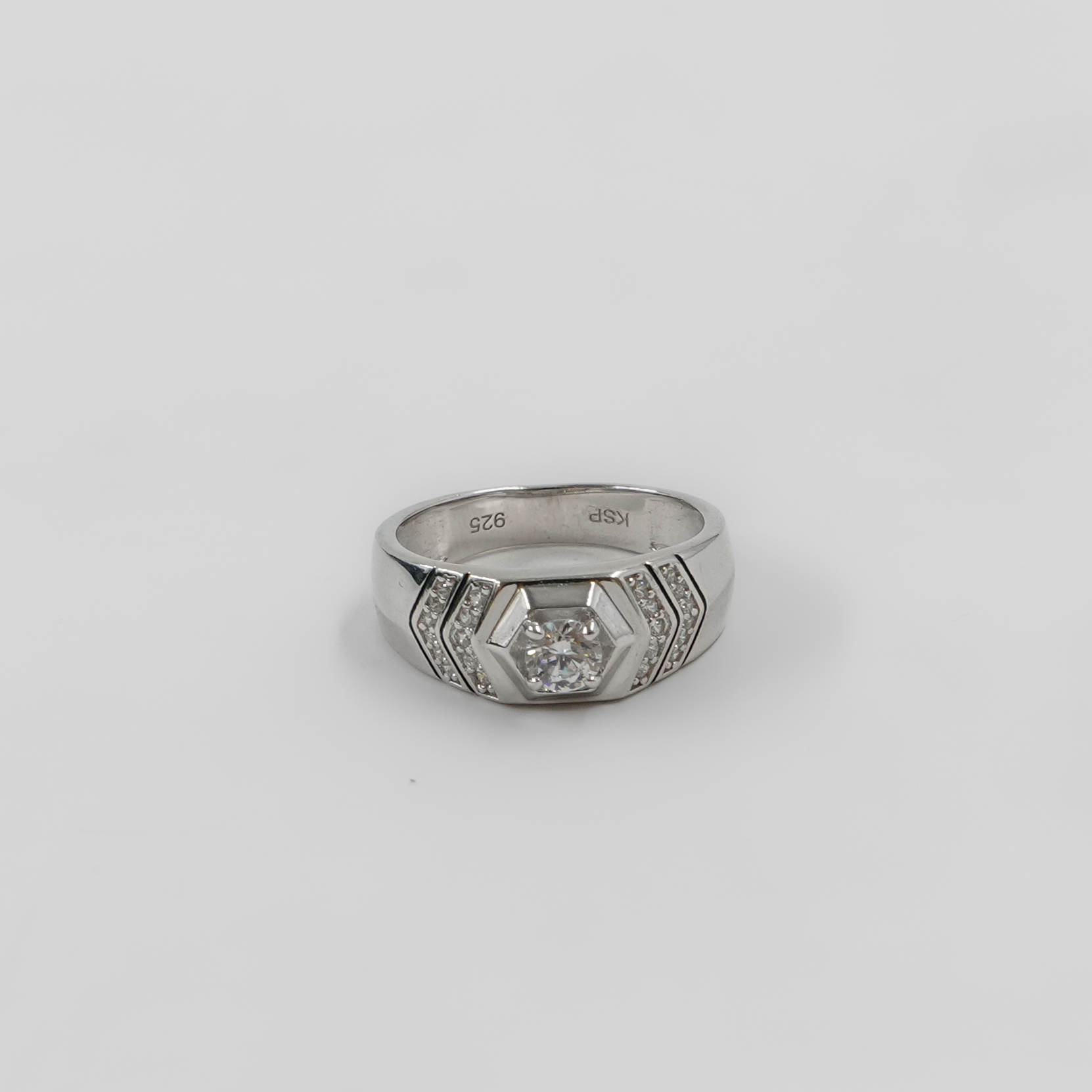 Raag Silver Jewellery - Silver Hexagon Ring