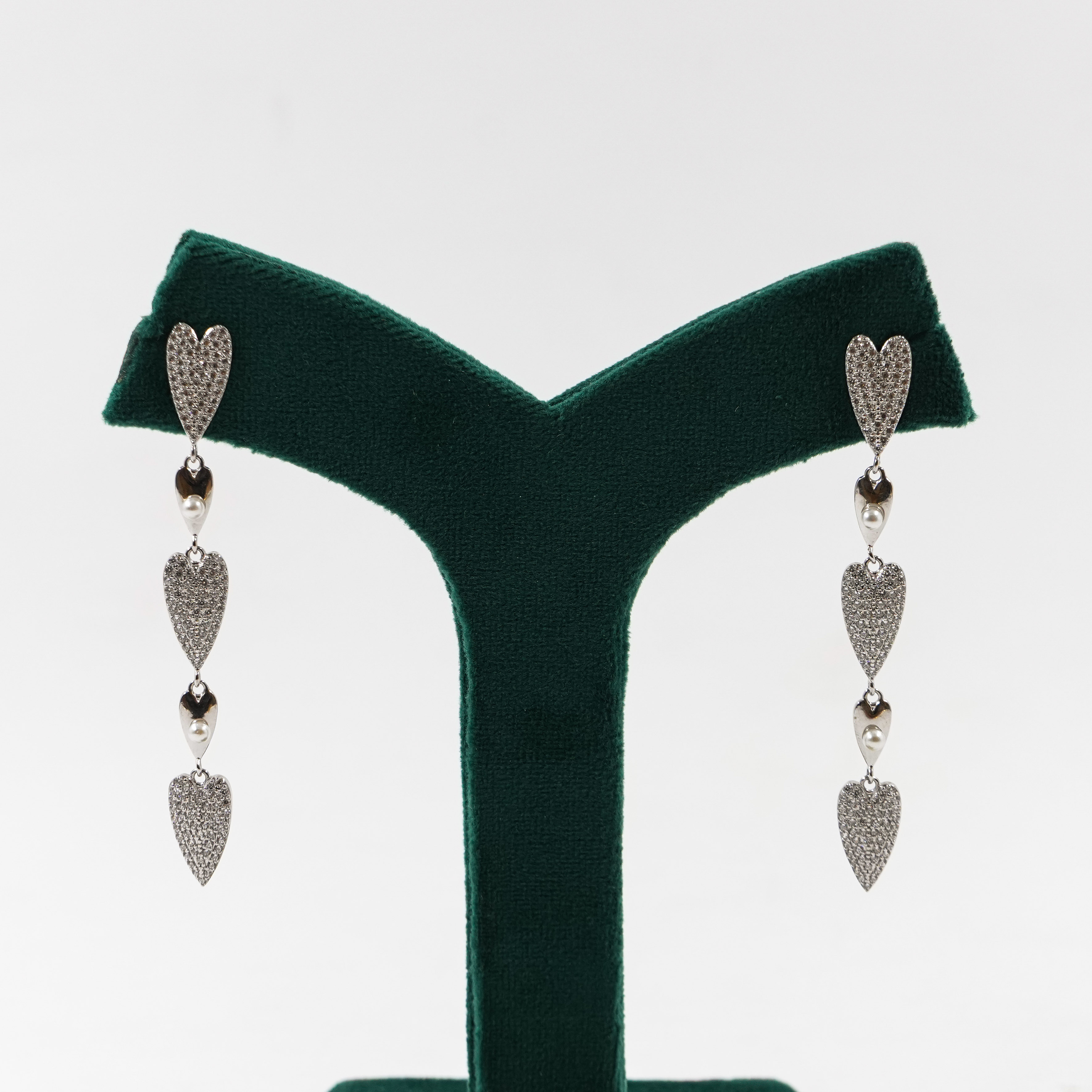 Raag Silver Jewellery - Silver Heart Earrings
