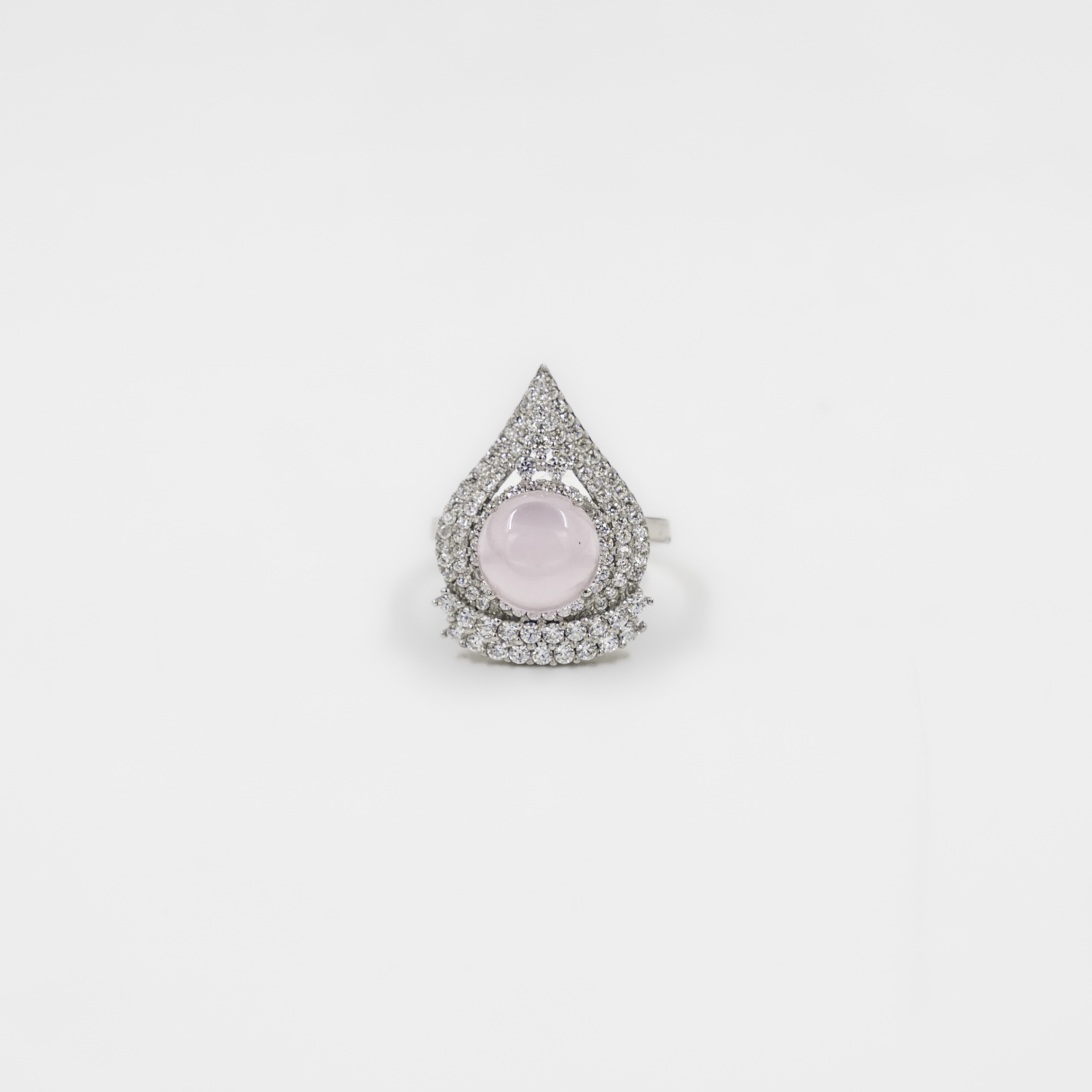 Raag Silver Jewellery - Elegant Sterling Silver Rose Quartz Cocktail