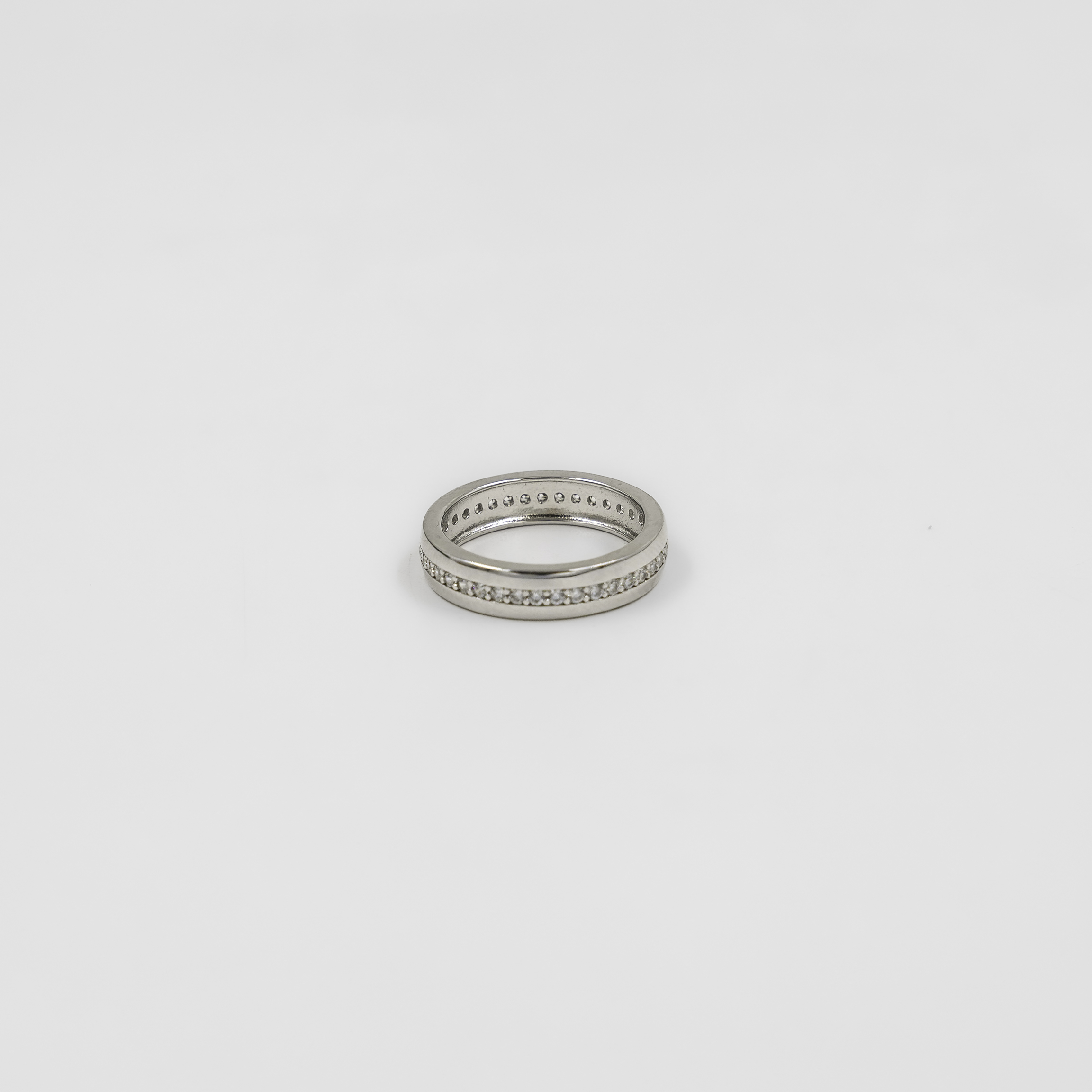 Elegant Silver Eternity Ring With Cubic