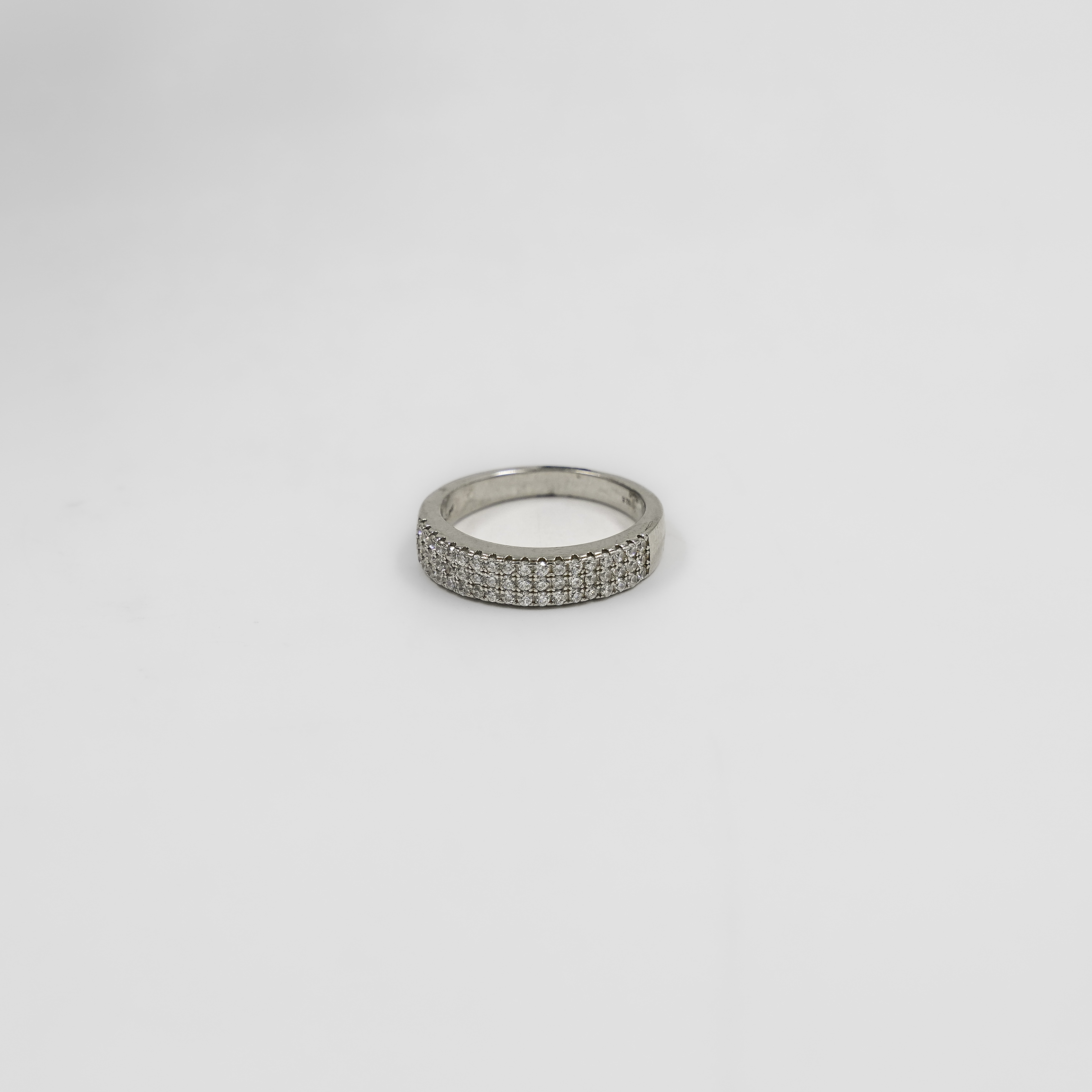 Elegant Silver Cubic Zirconia Ring Wedding