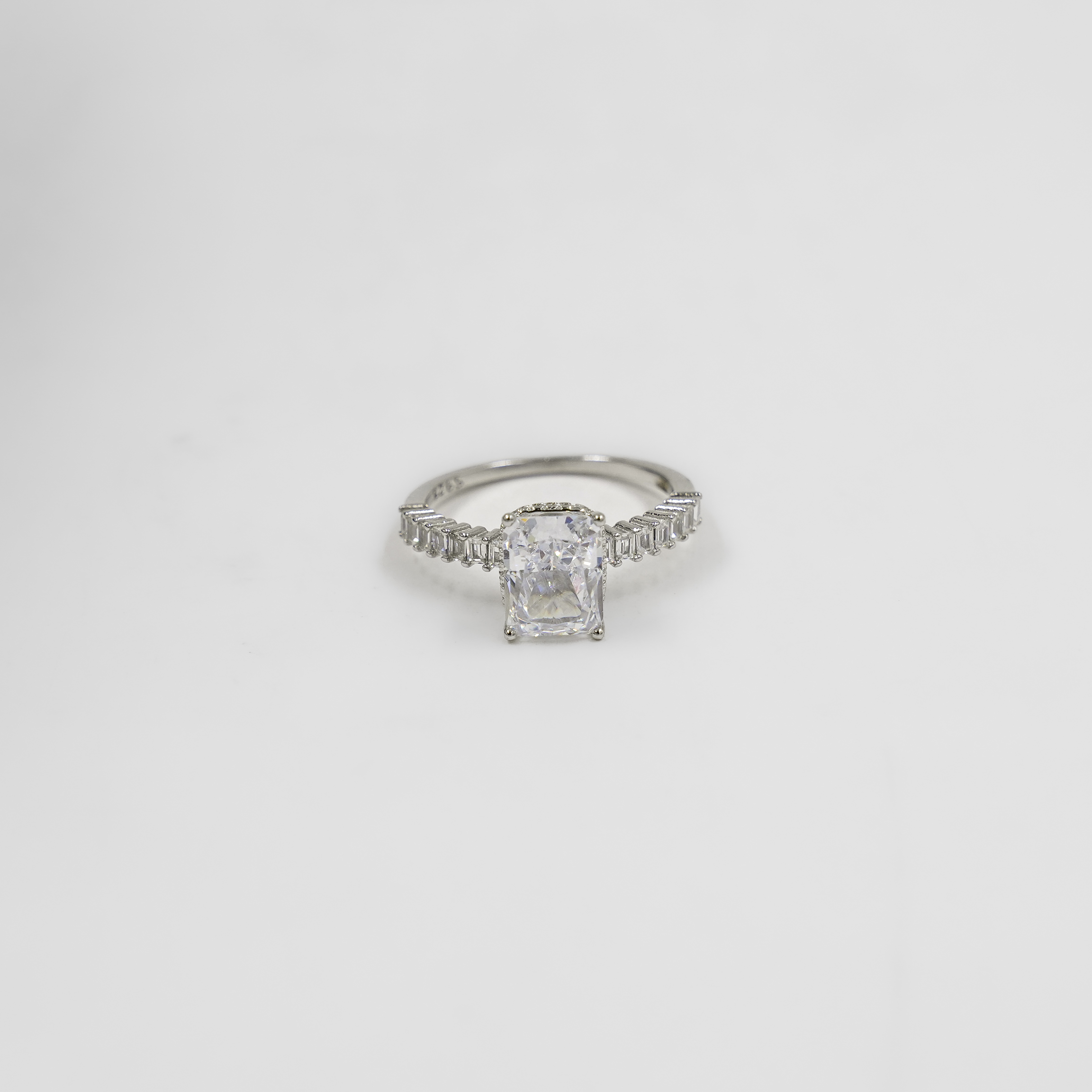 Elegant Sterling Silver Cubic Zirconia Embellished