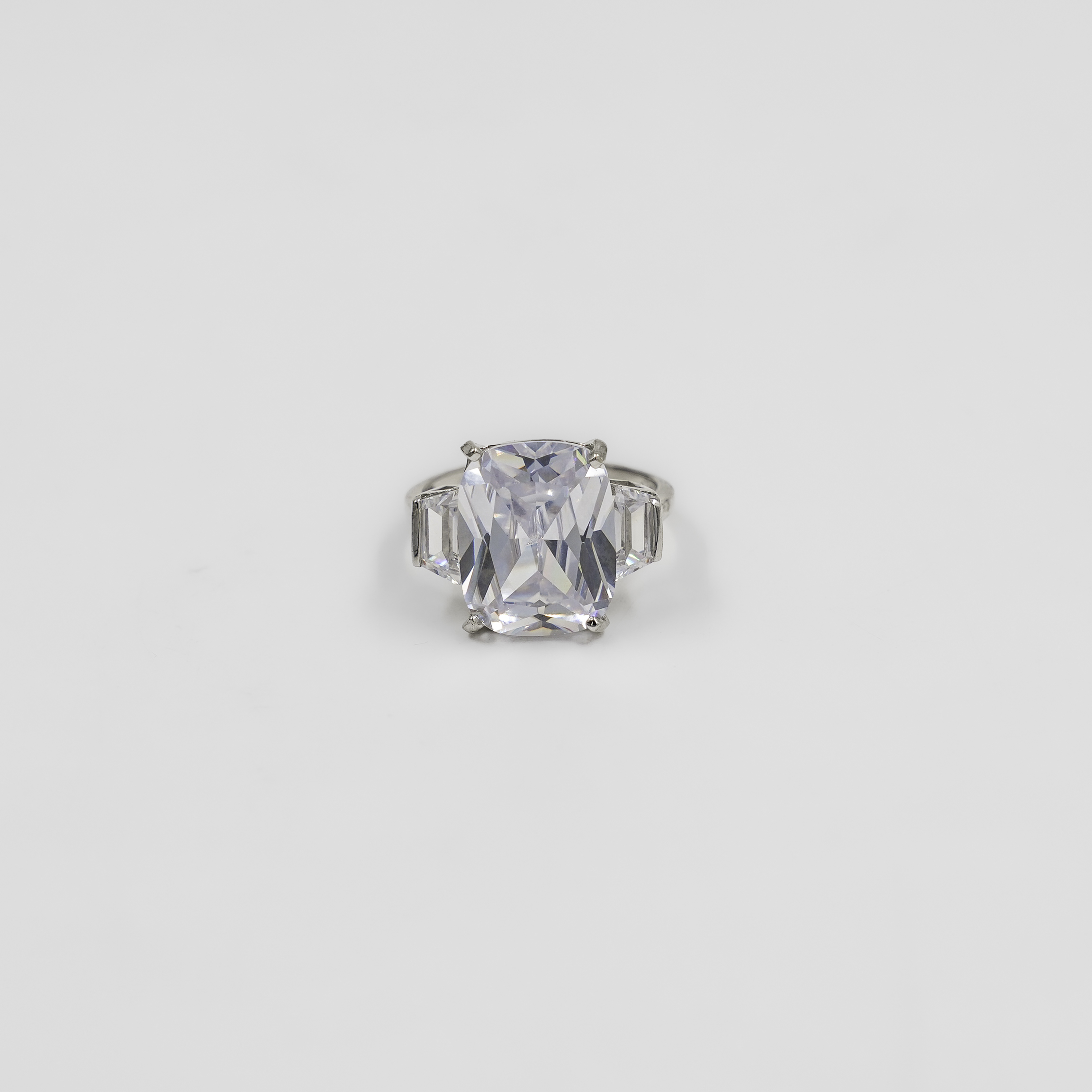 Elegant Sterling Silver Cubic Zirconia Cocktail