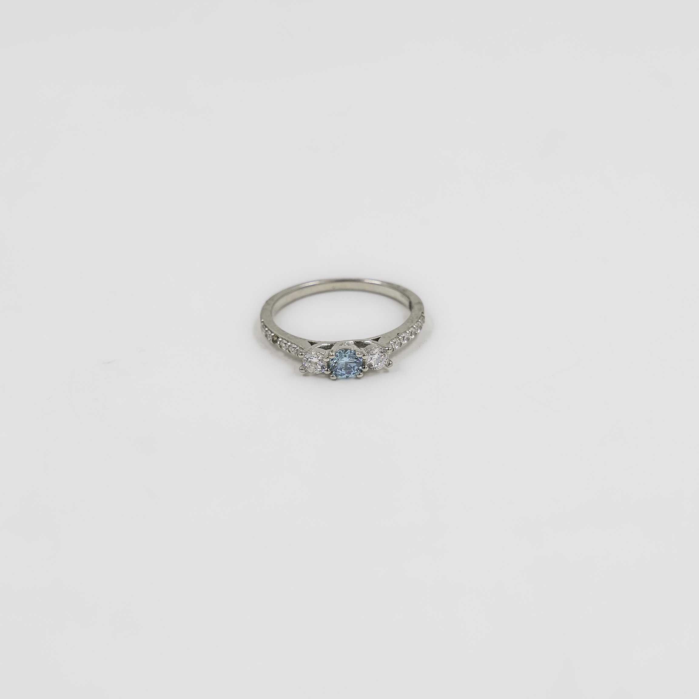 Classic Sterling Silver Blue Cubic Zirconia