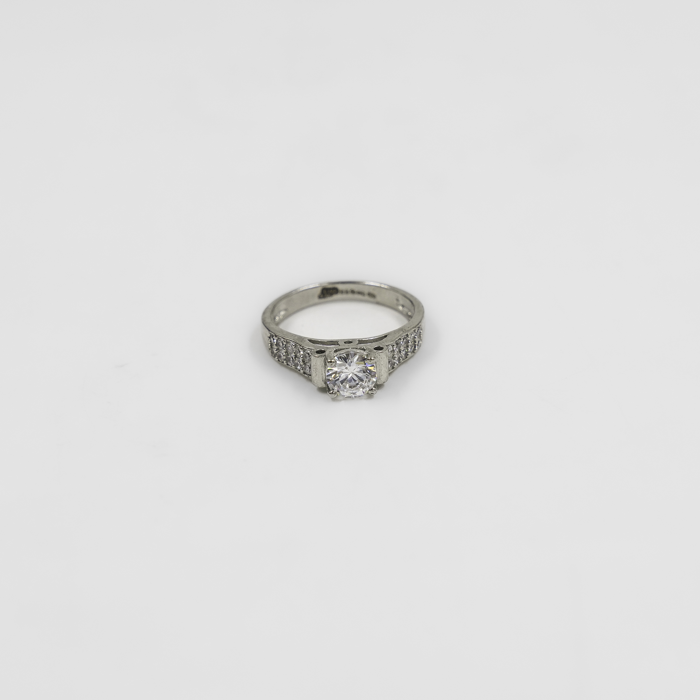 Classic Sterling Silver Ring With Cubic