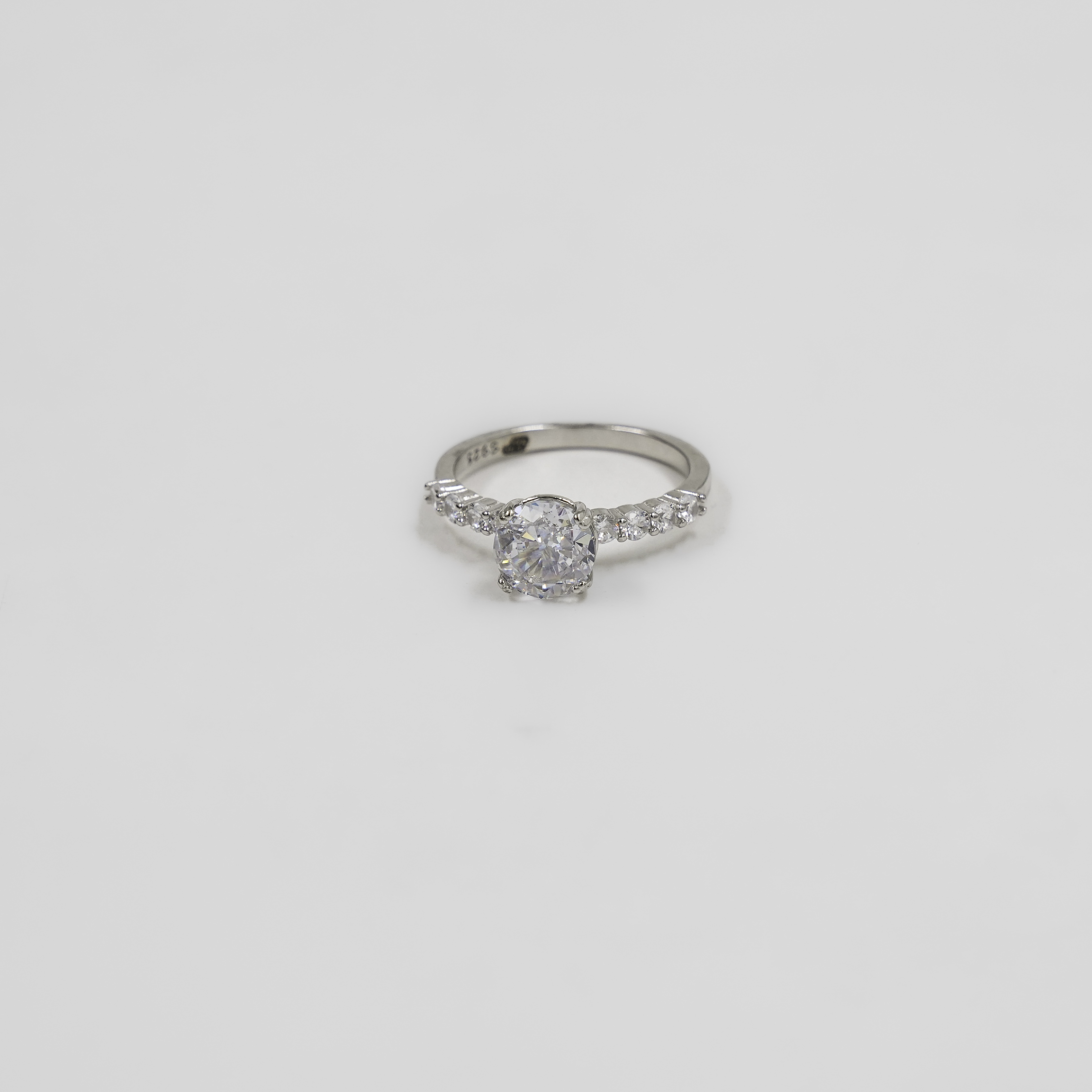 Elegant Sterling Silver Cubic Zirconia Embellished