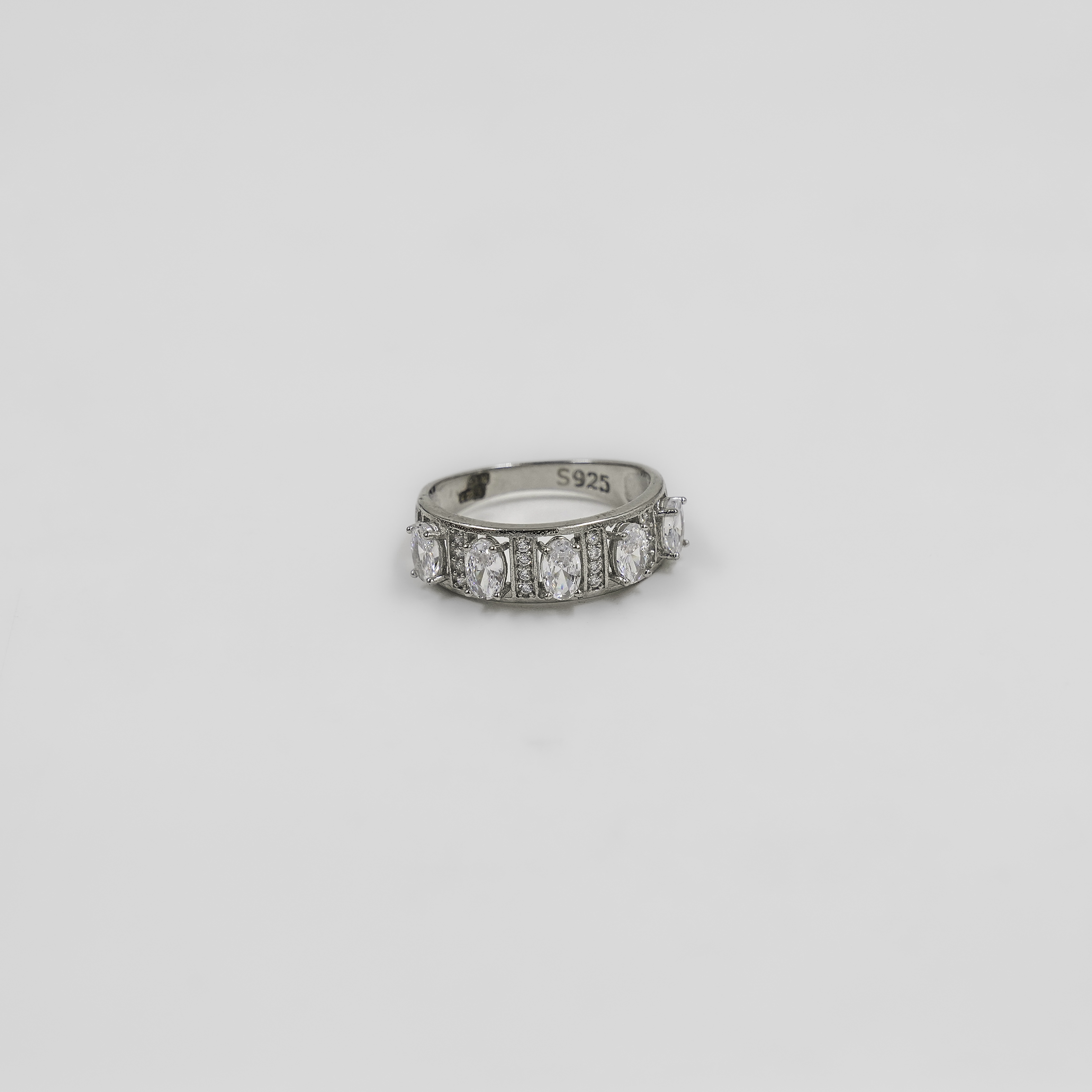 Silver Cubic Zirconia Silver Ring Oval