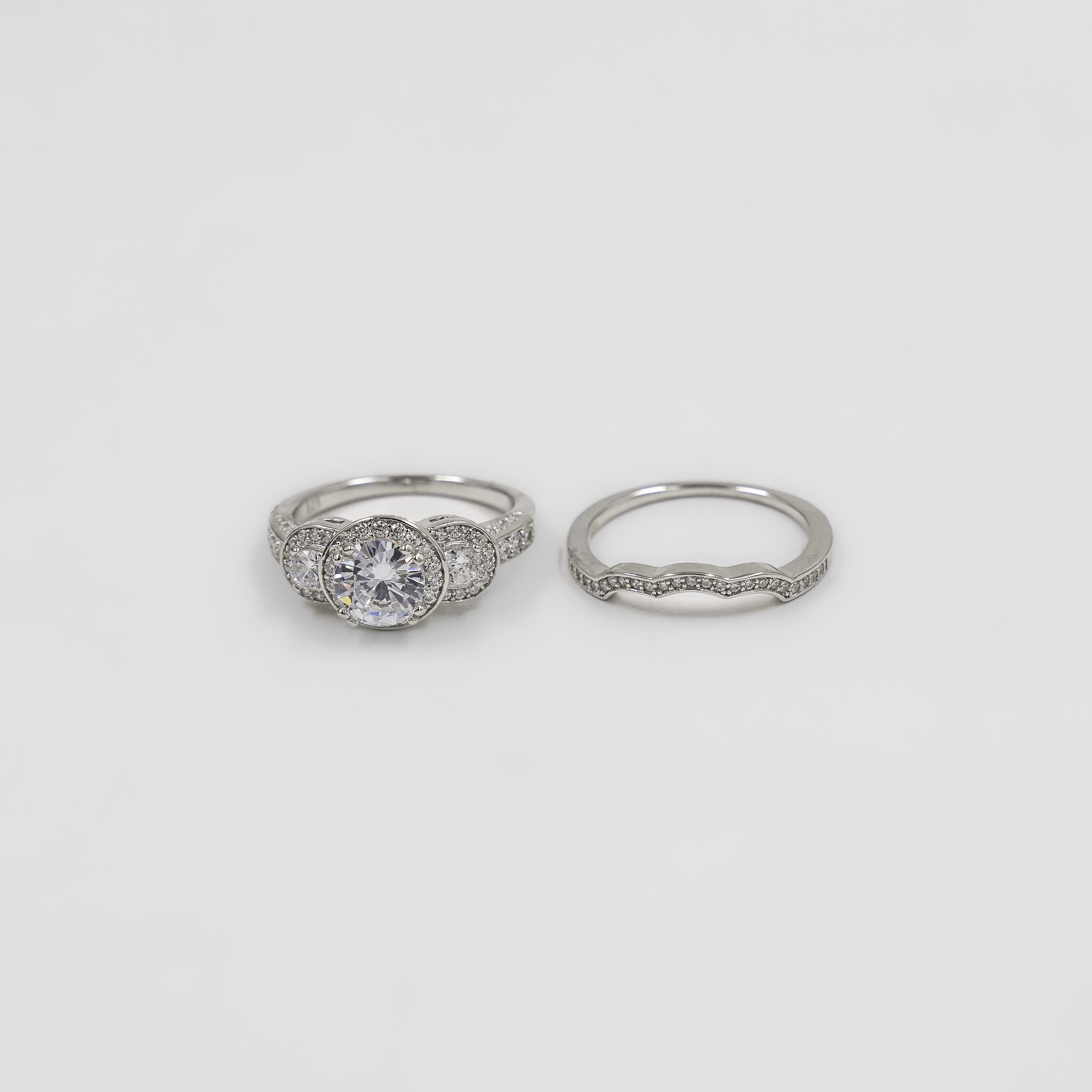 Elegant Sterling Silver Cubic Zirconia Rings