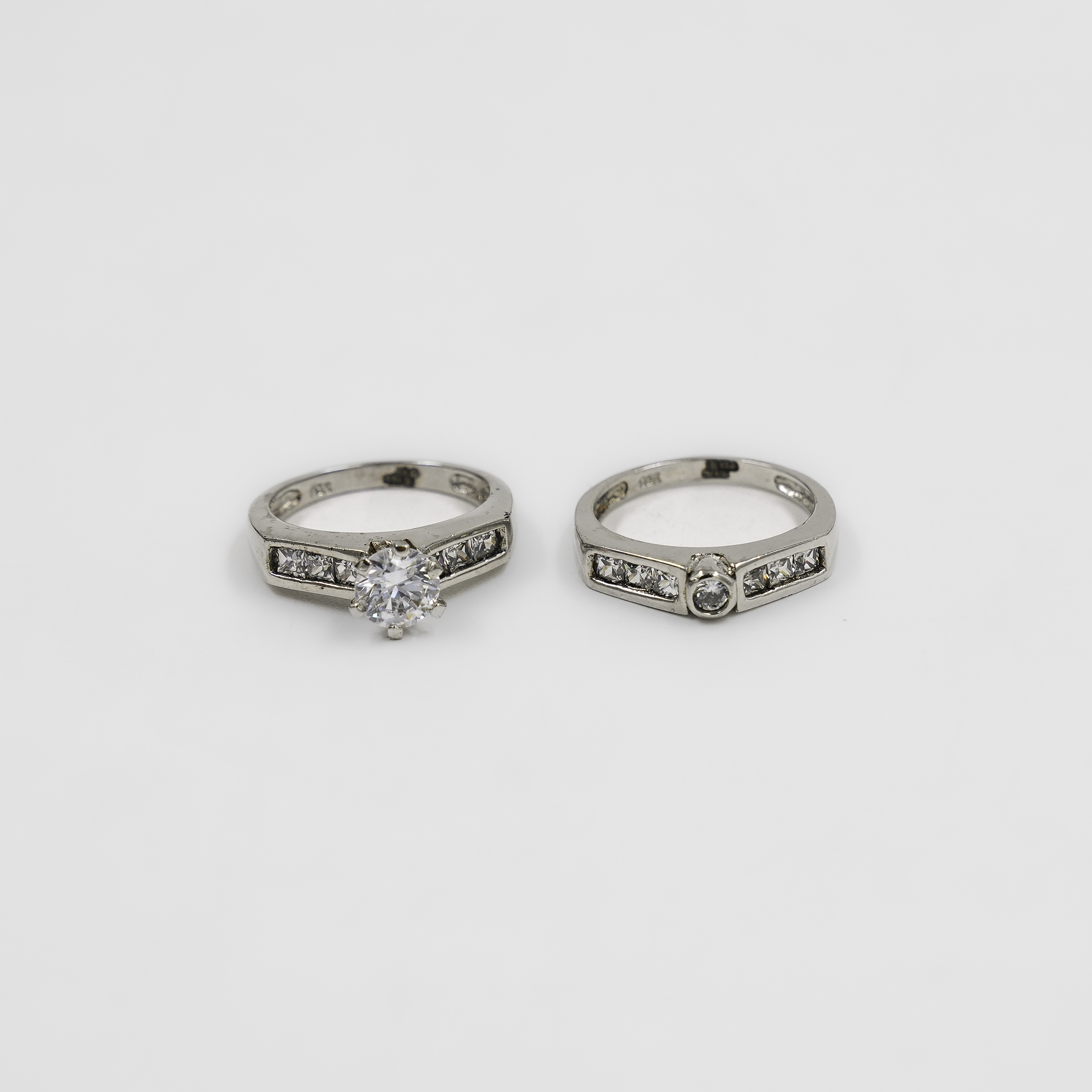 Silver Cubic Zirconia Engagement Ring