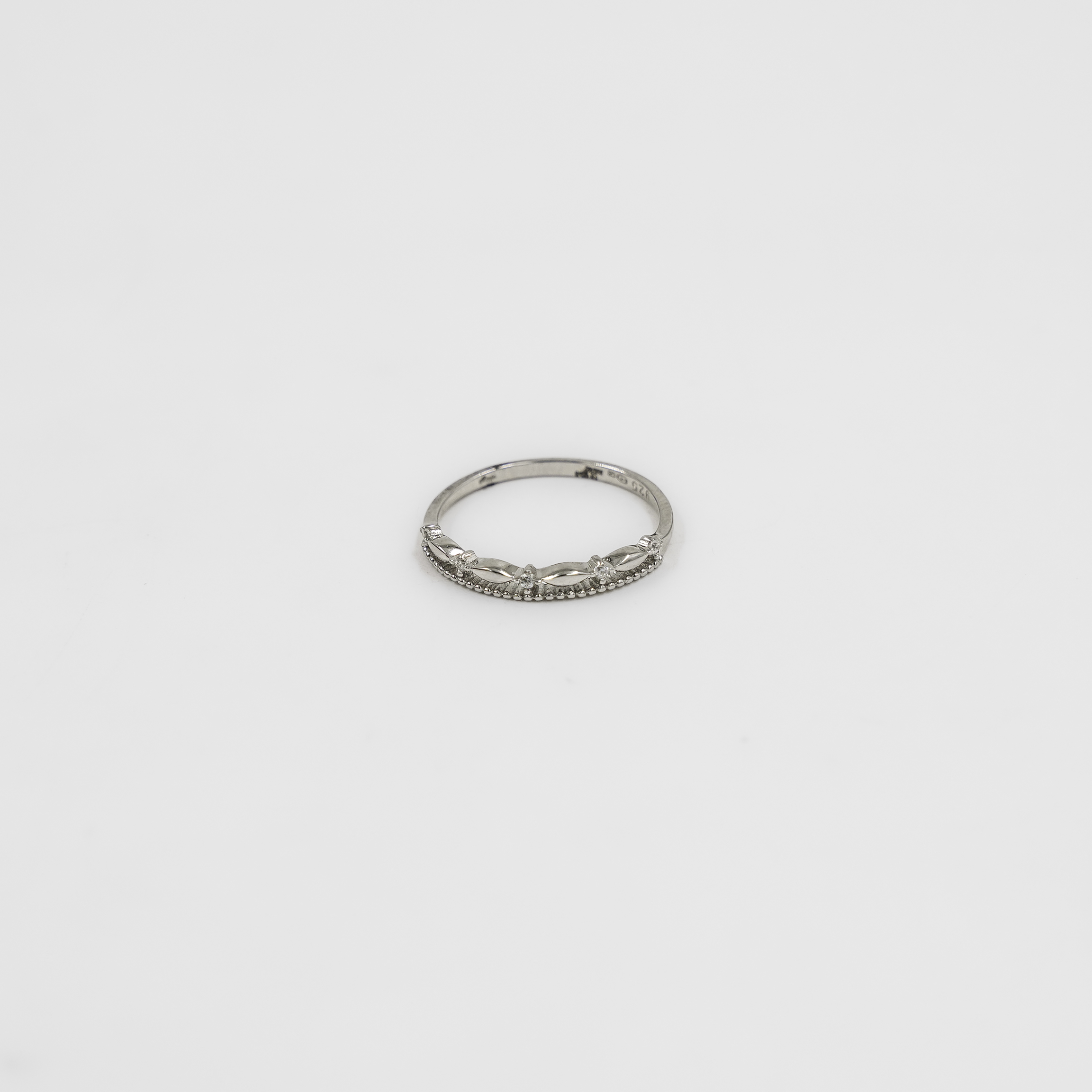 Elegant Sterling Silver Diamond Accent Ring