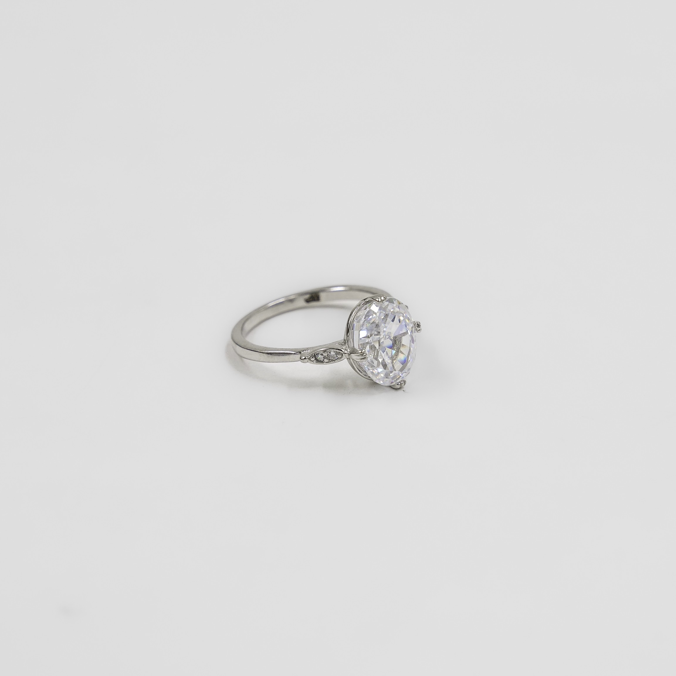 Raag Silver Jewellery - Elegant Sterling Silver Oval Cut Cubic