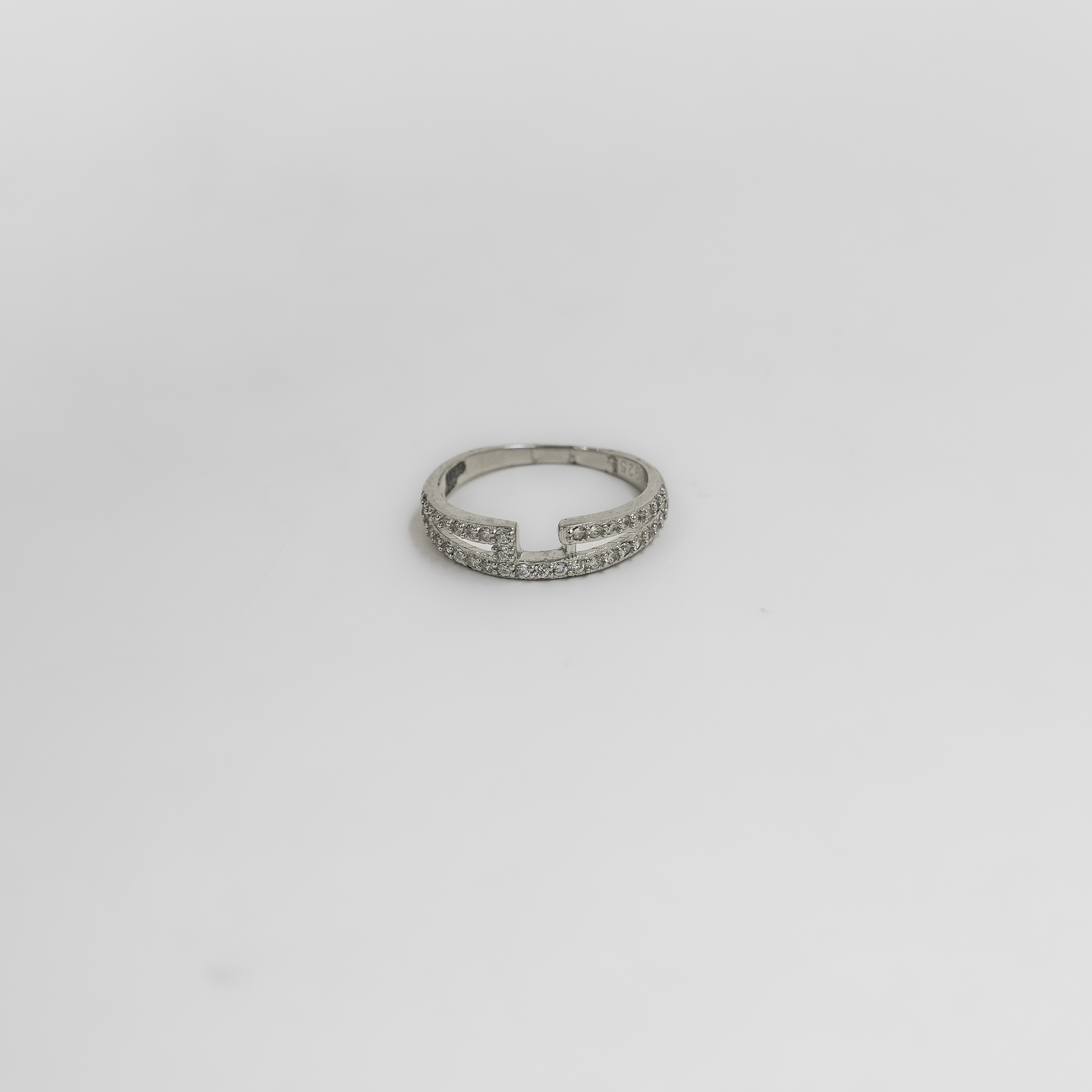 Elegant Sterling Silver Diamond Accent Open