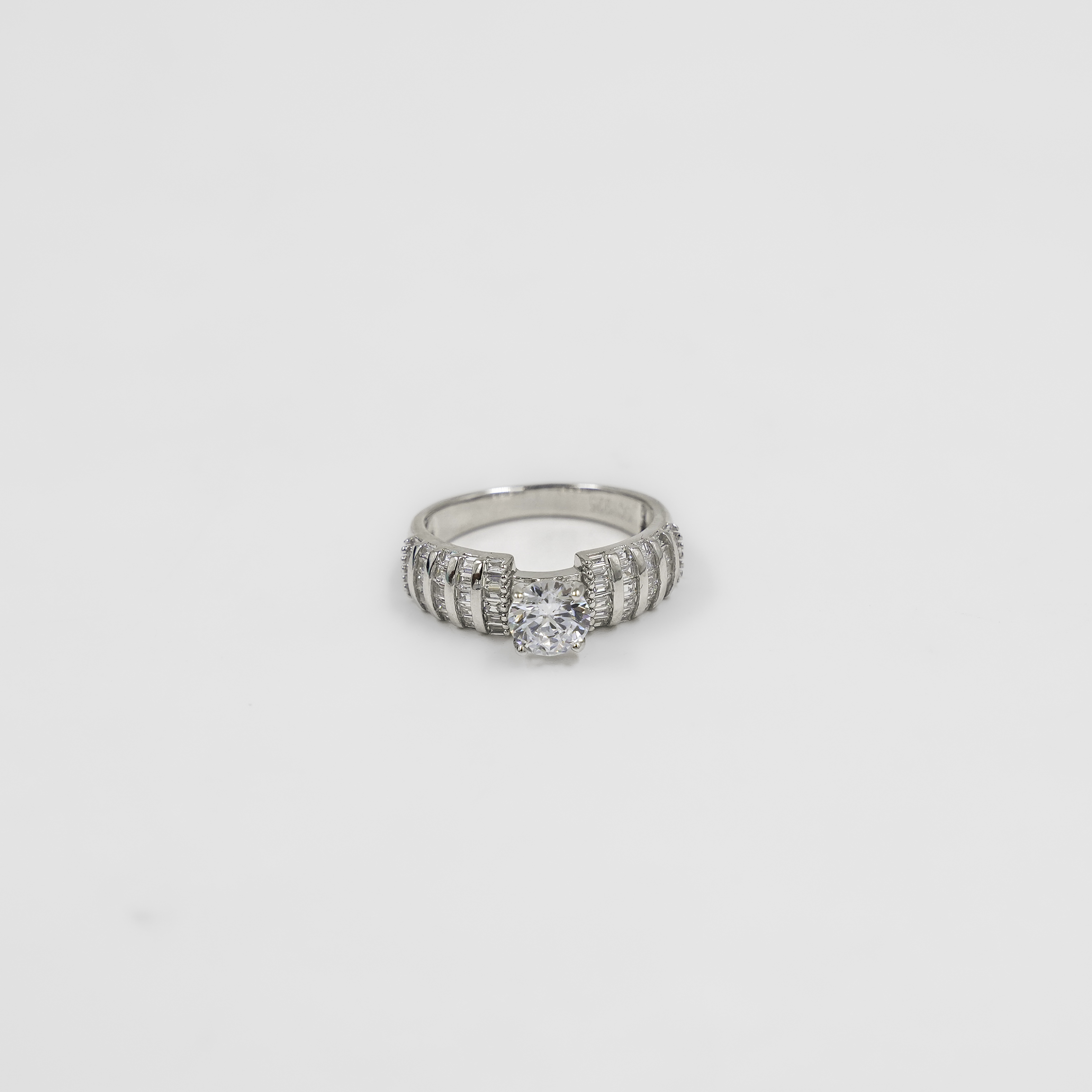 Sterling Silver Modern Ring with Round