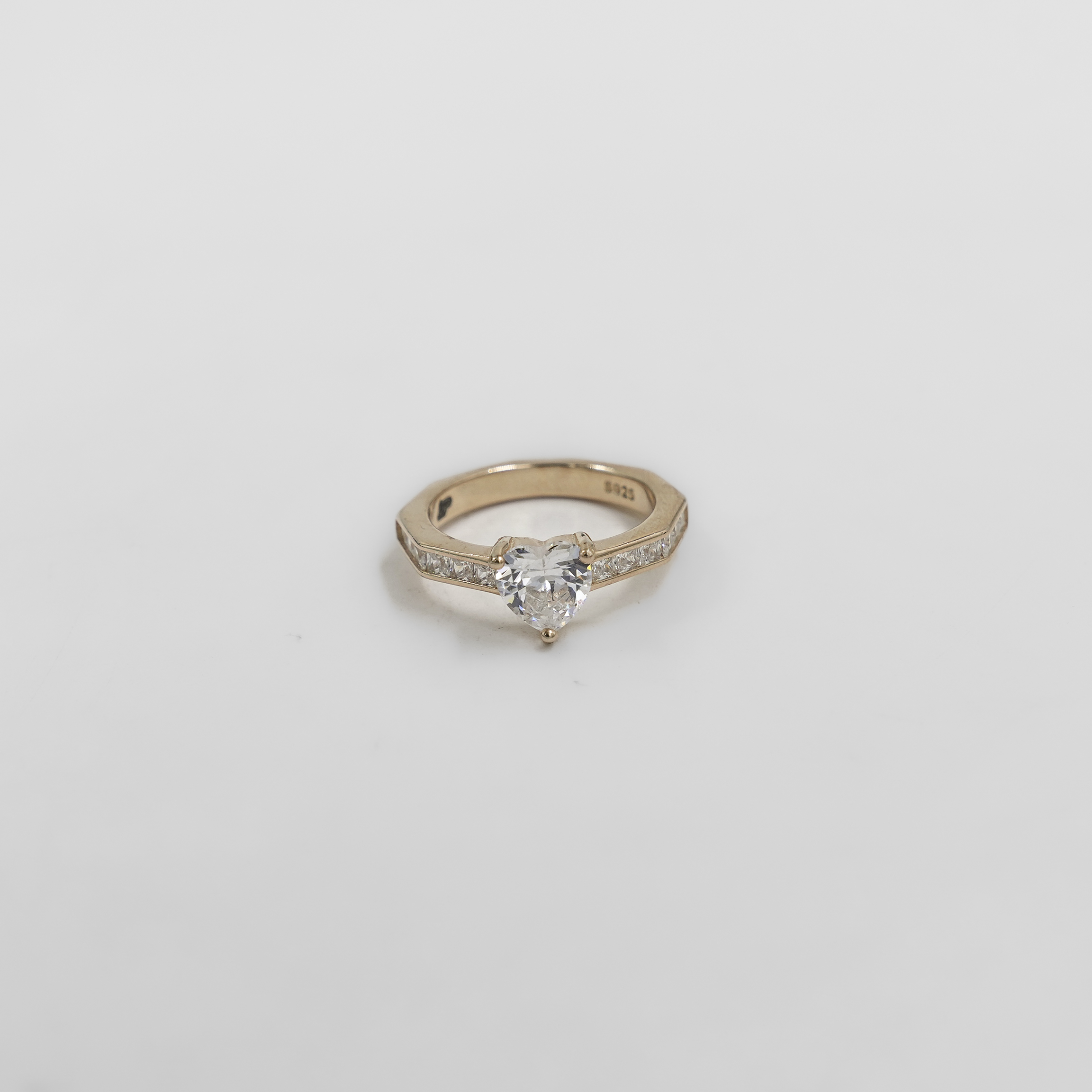 Rose Gold Polished Silver Sterling Silver Heart