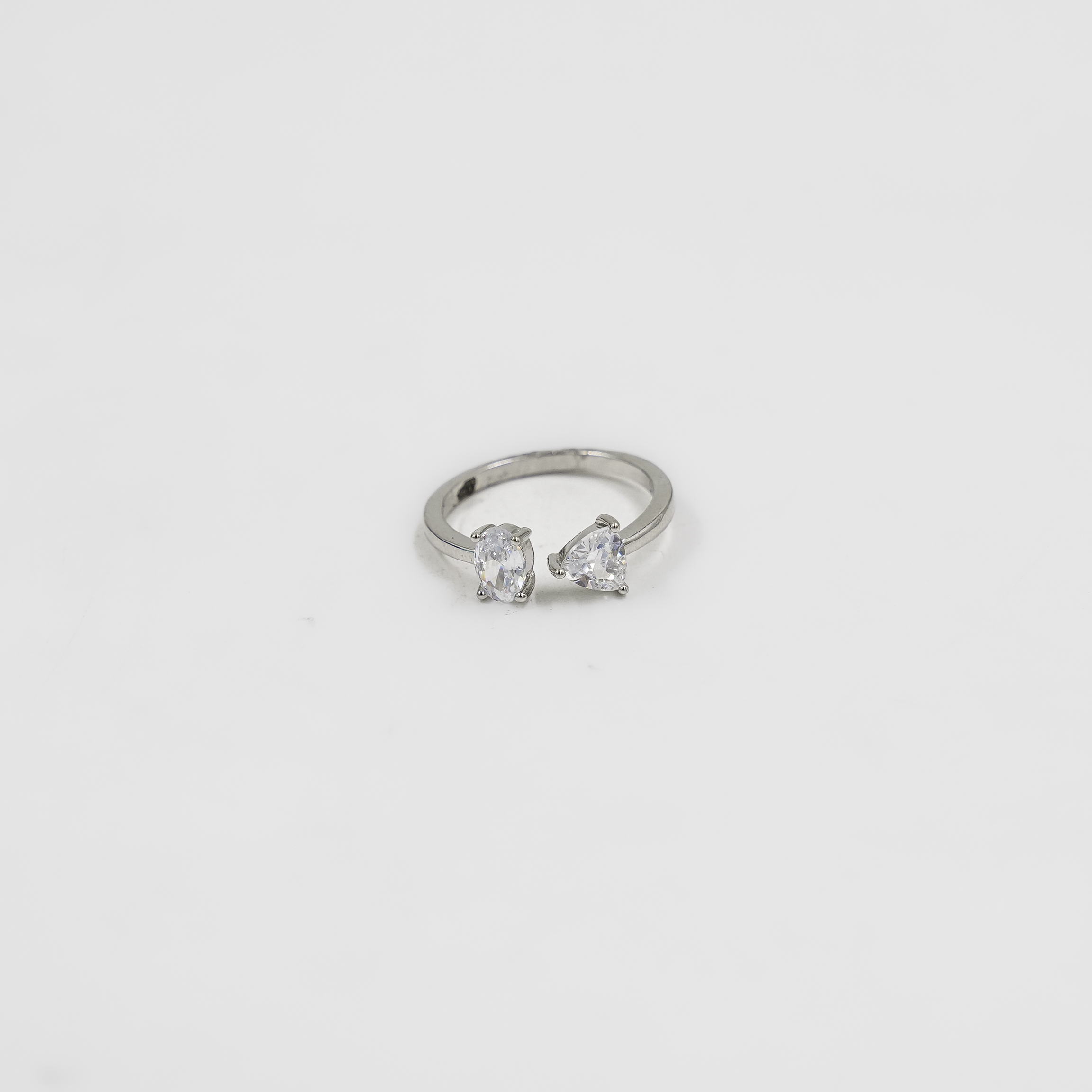 Lustre Sterling Silver White Ring With