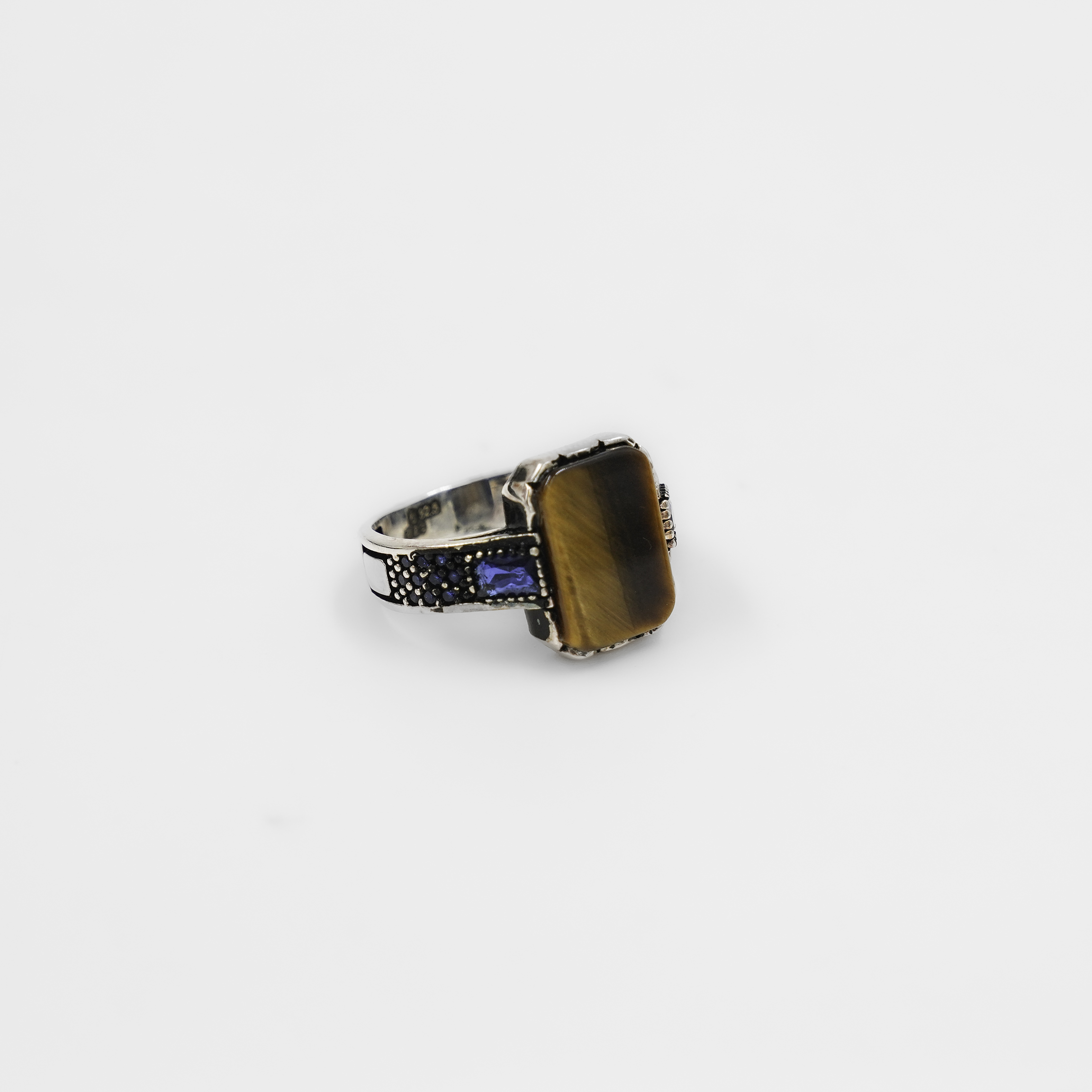 Raag Silver Jewellery - Elegant Silver Ring With Tiger Eye