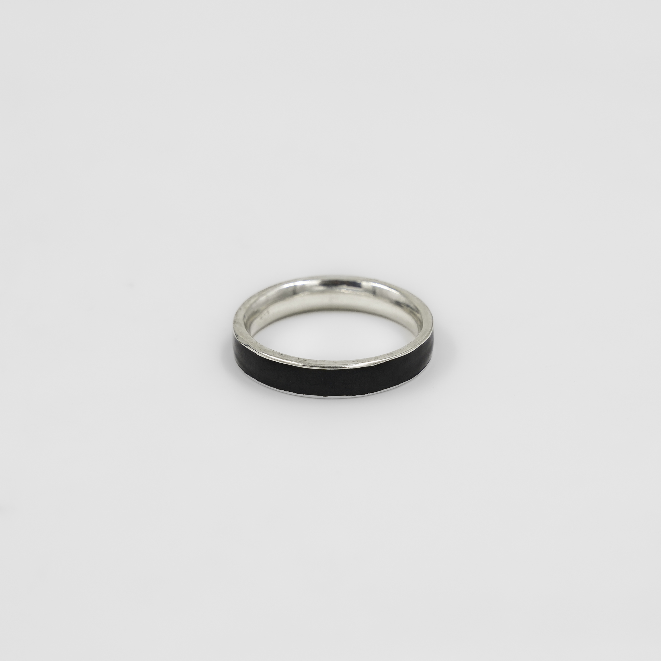 Raag Silver Jewellery - Elegant Sterling Silver Black Inlay Ring