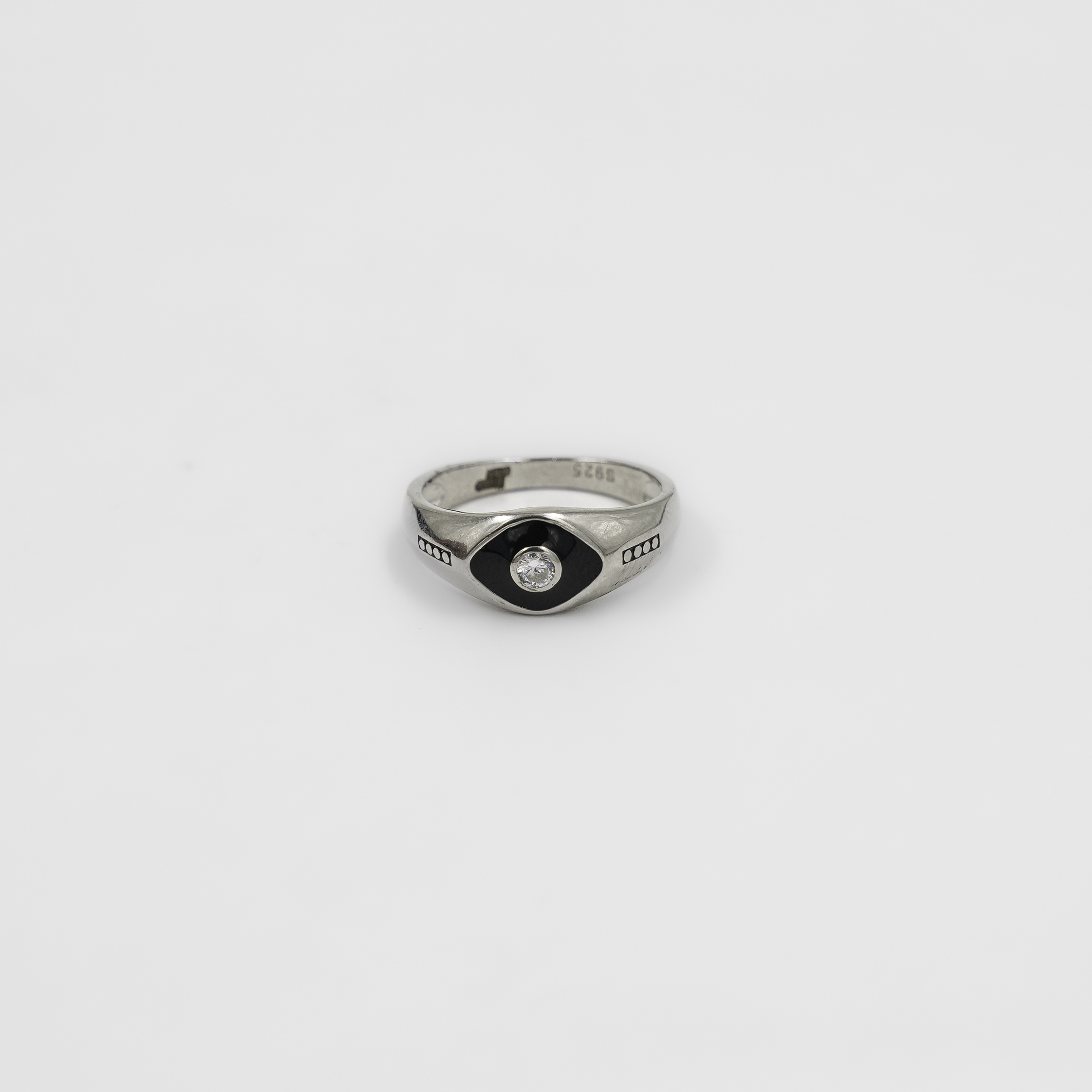 Elegant Sterling Silver Black Onyx Diamond