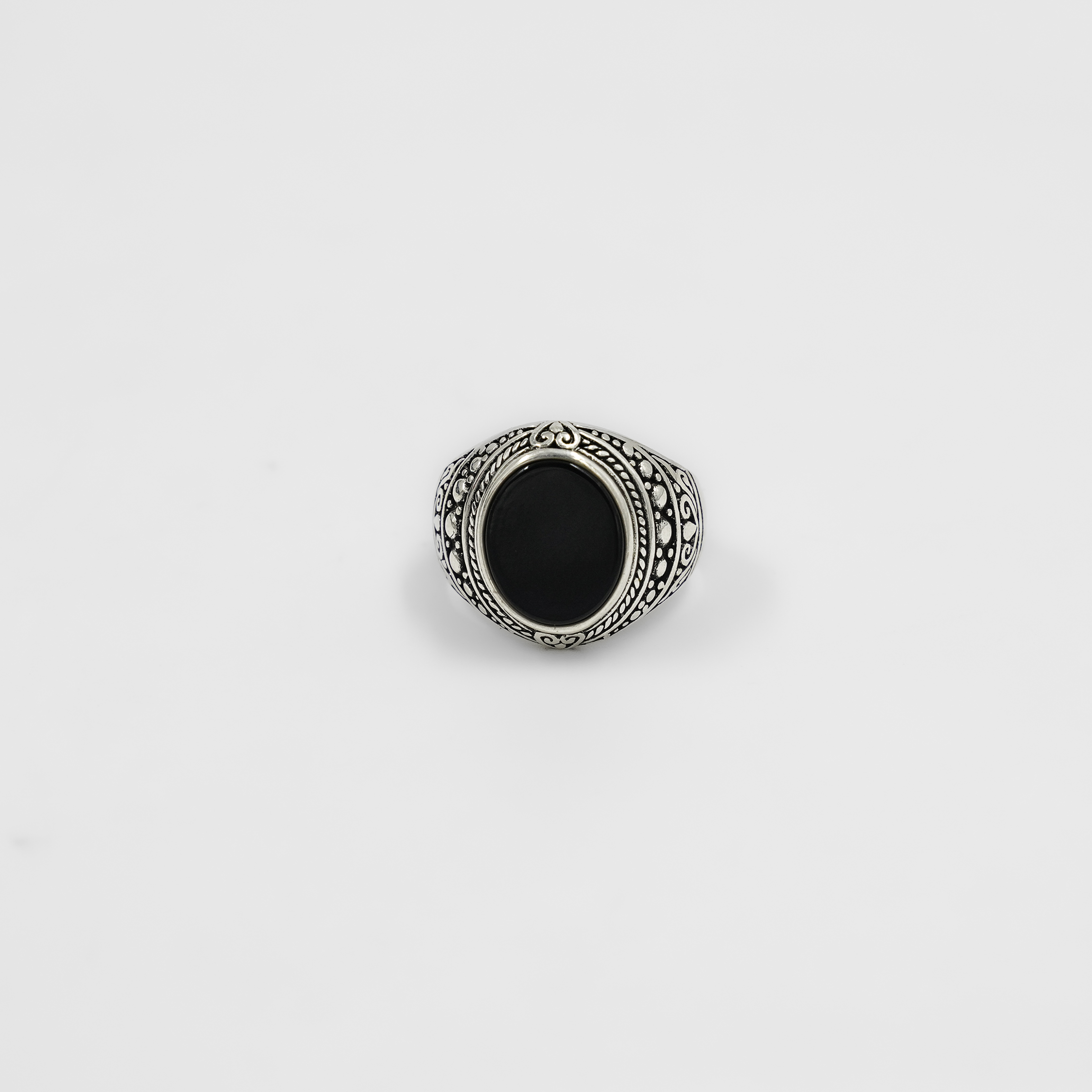 Elegant Sterling Silver Black Onyx Stone