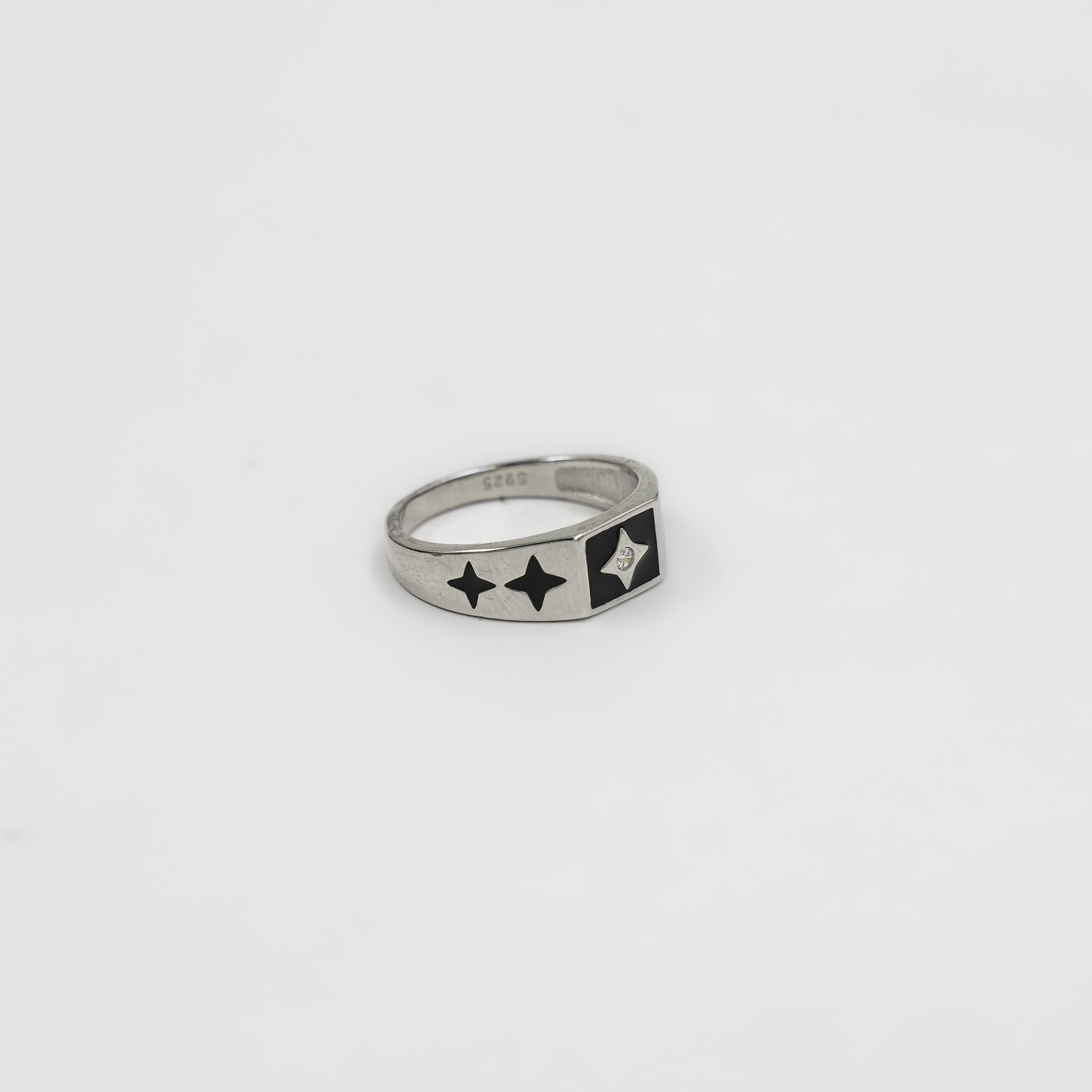 Raag Silver Jewellery - Elegant Sterling Silver Black Star Ring