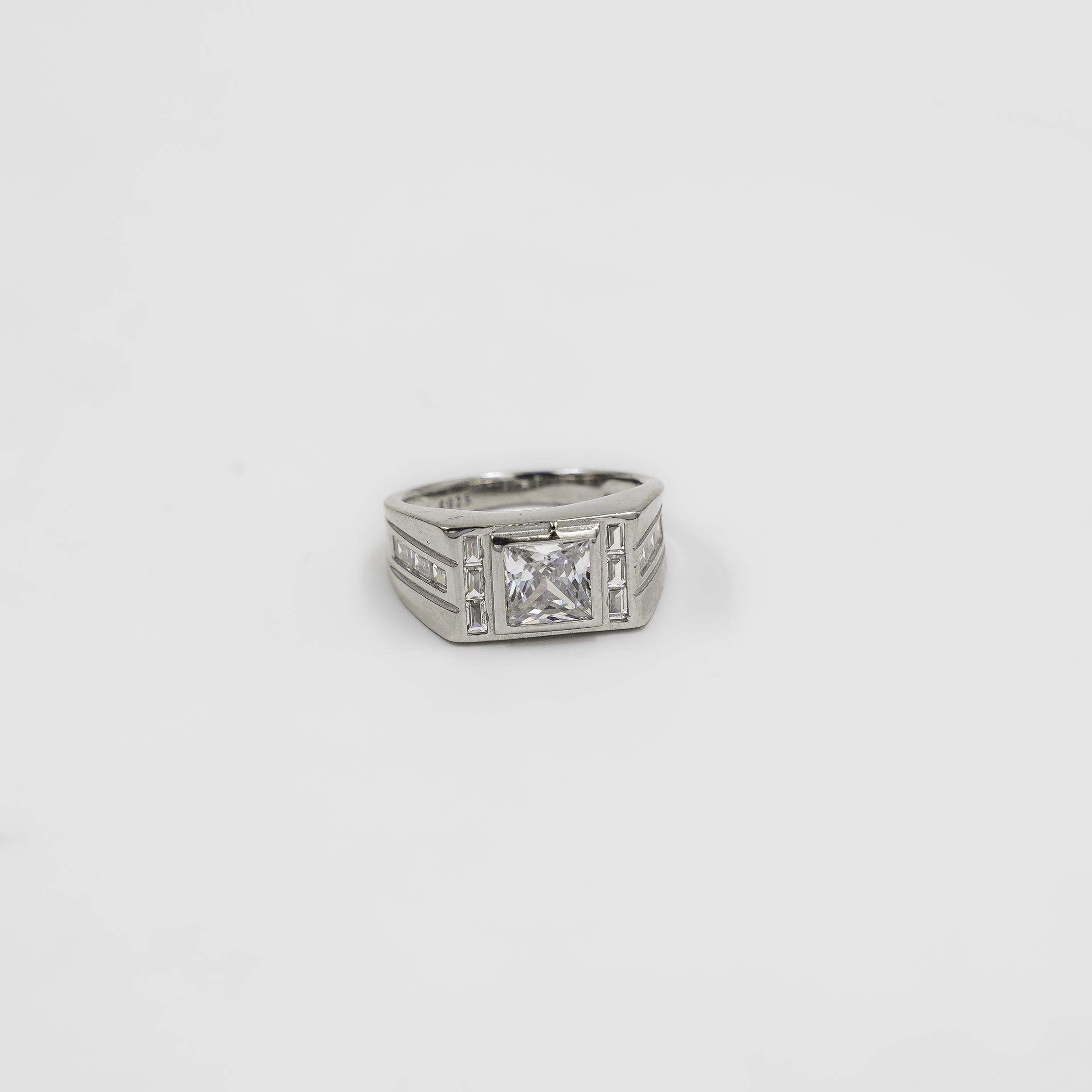 Silver Princess Cut Cubic Zirconia Silver