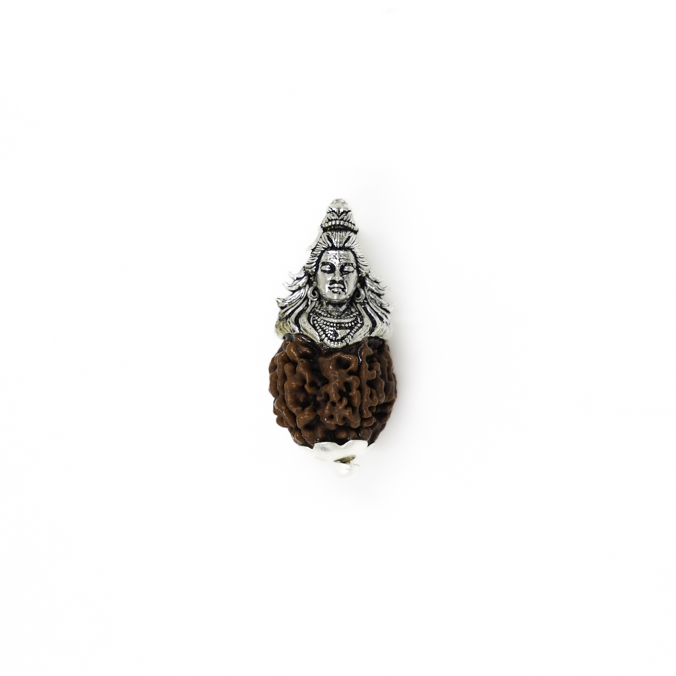Raag Silver Jewellery - Handcrafted Silver Shiva Rudraksha Pendant Religious