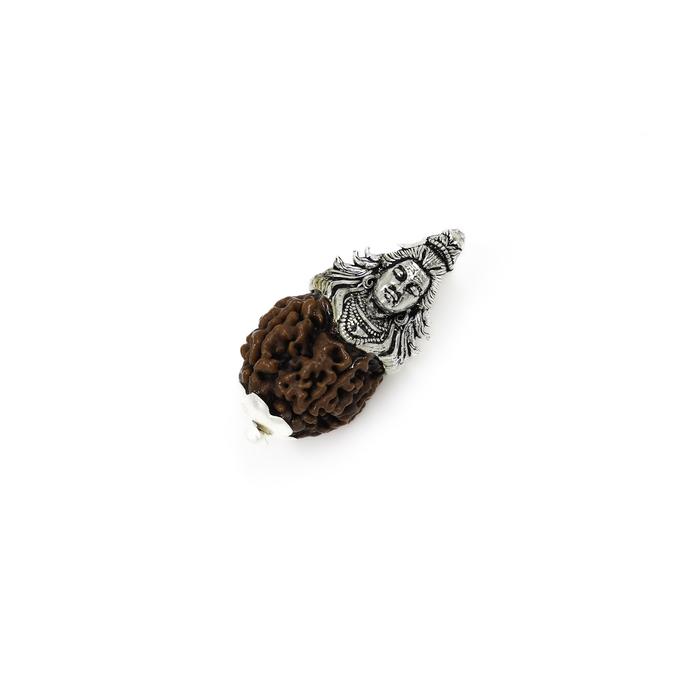 Raag Silver Jewellery - Handcrafted Silver Shiva Rudraksha Pendant Religious