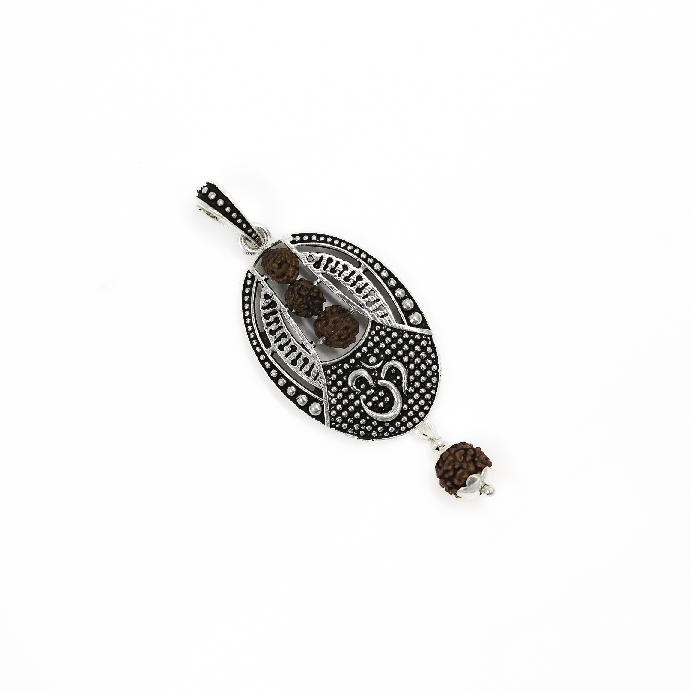 Raag Silver Jewellery - Classic Silver Rudraksha Seed Pendant