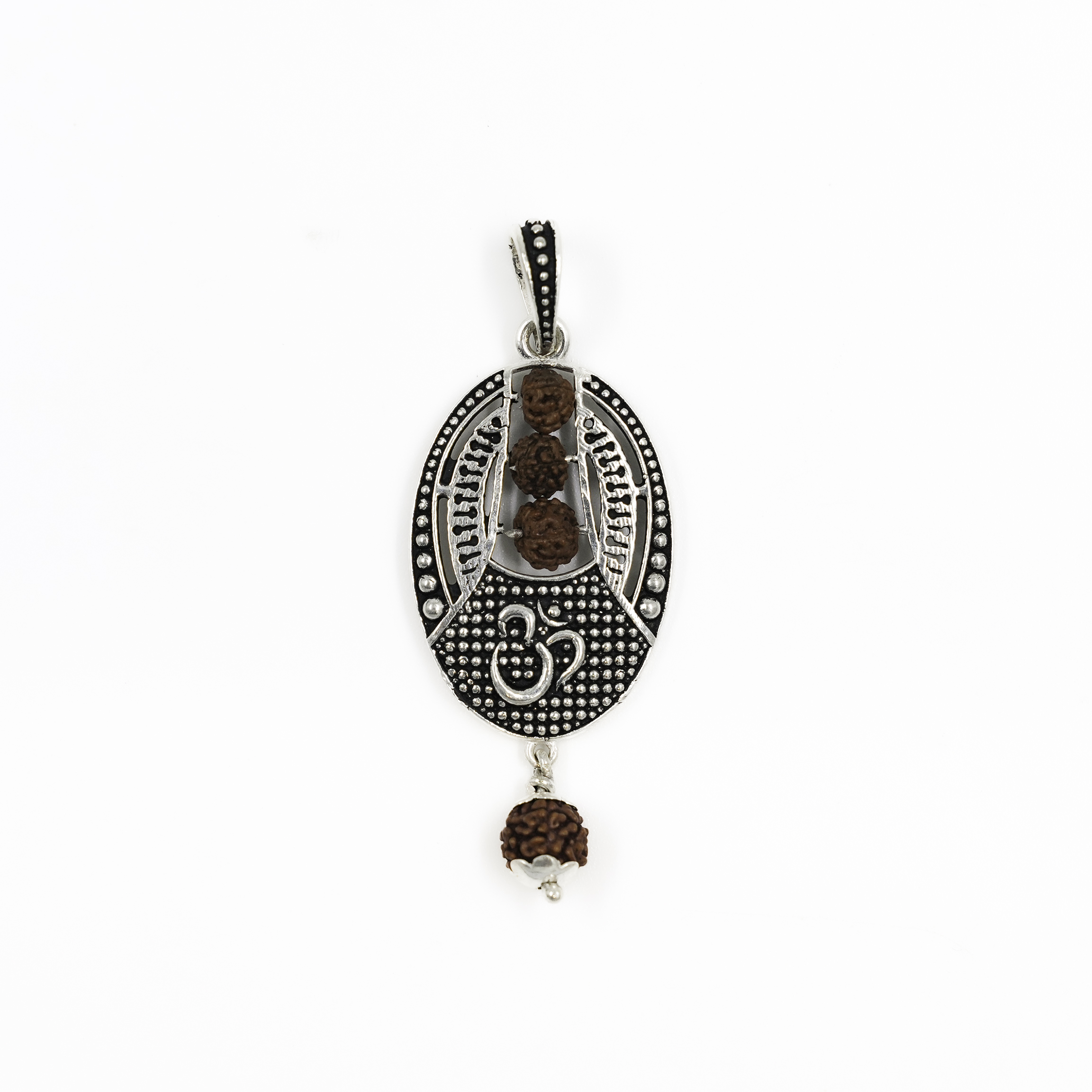 Raag Silver Jewellery - Classic Silver Rudraksha Seed Pendant